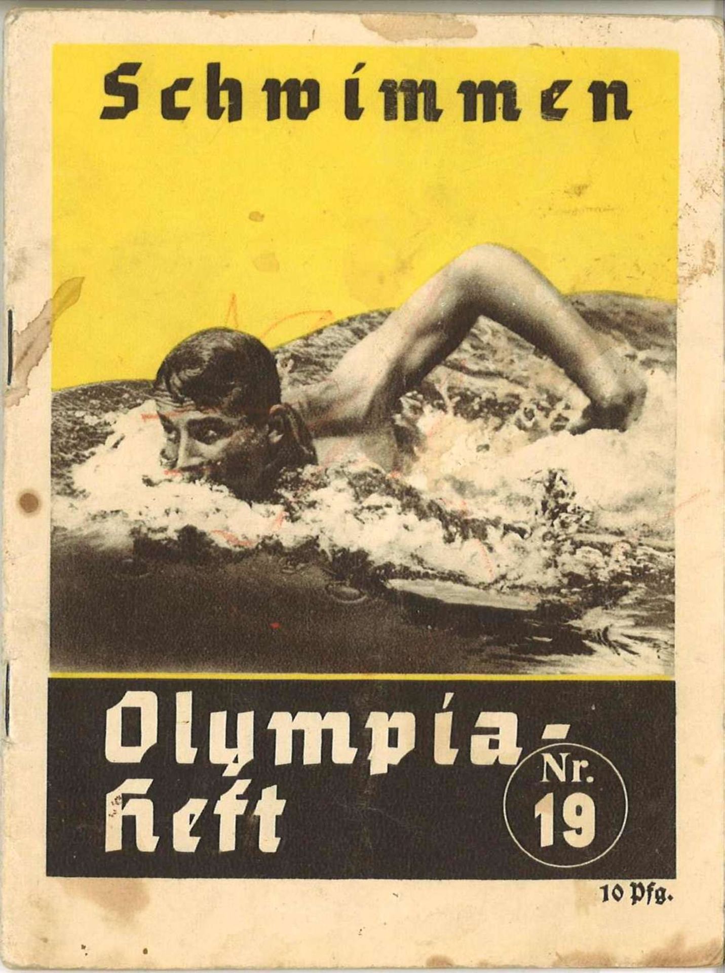 Berlin 1936, Olympia Heft, 32 Seiten, Schwimmen Nr. 19Berlin 1936, Olympic booklet, 32 pages,