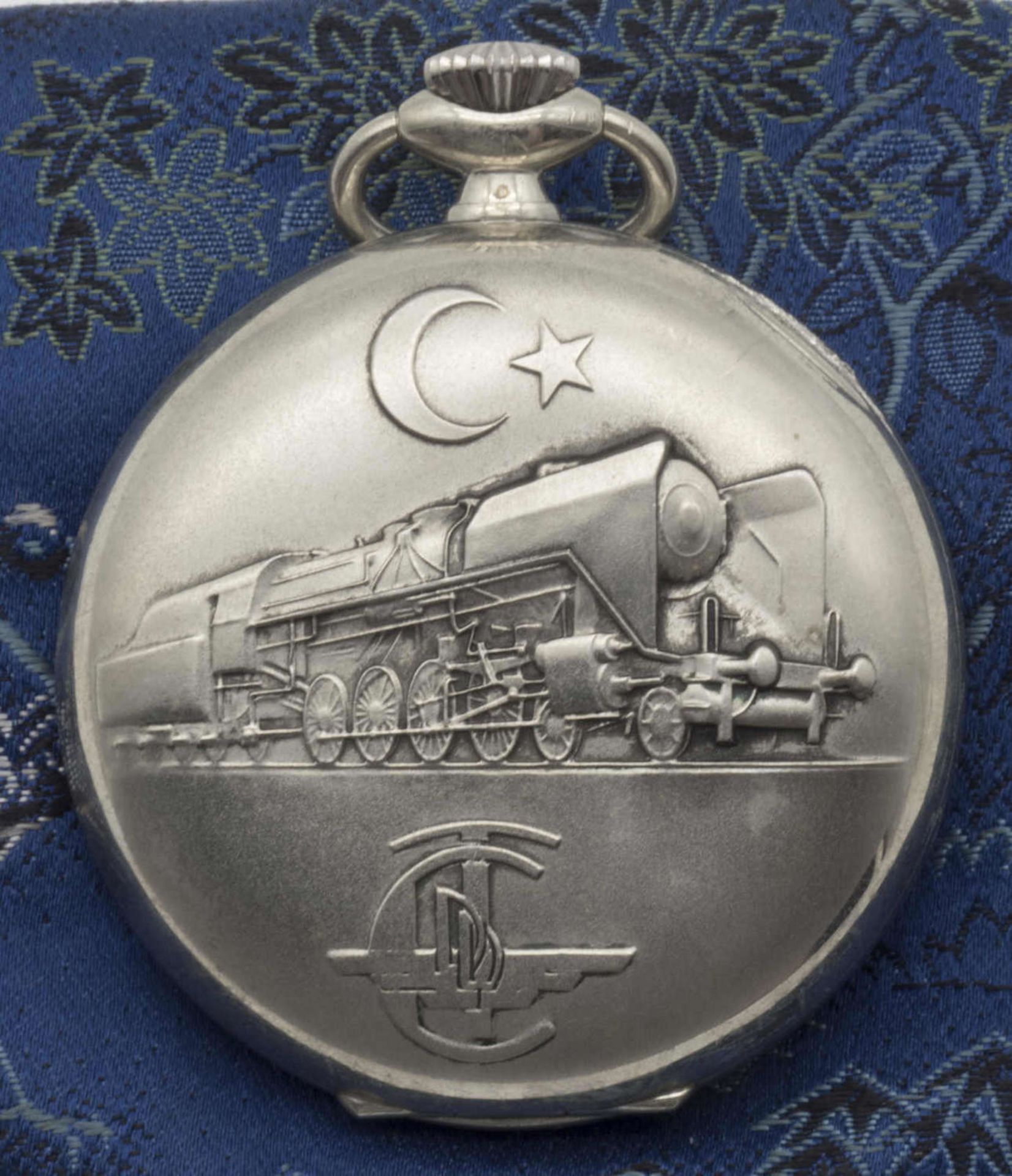 Zenith Türkische Eisenbahner Taschenuhr. Die Uhr läuft an.Zenith Turkish Railwayman pocket watch.