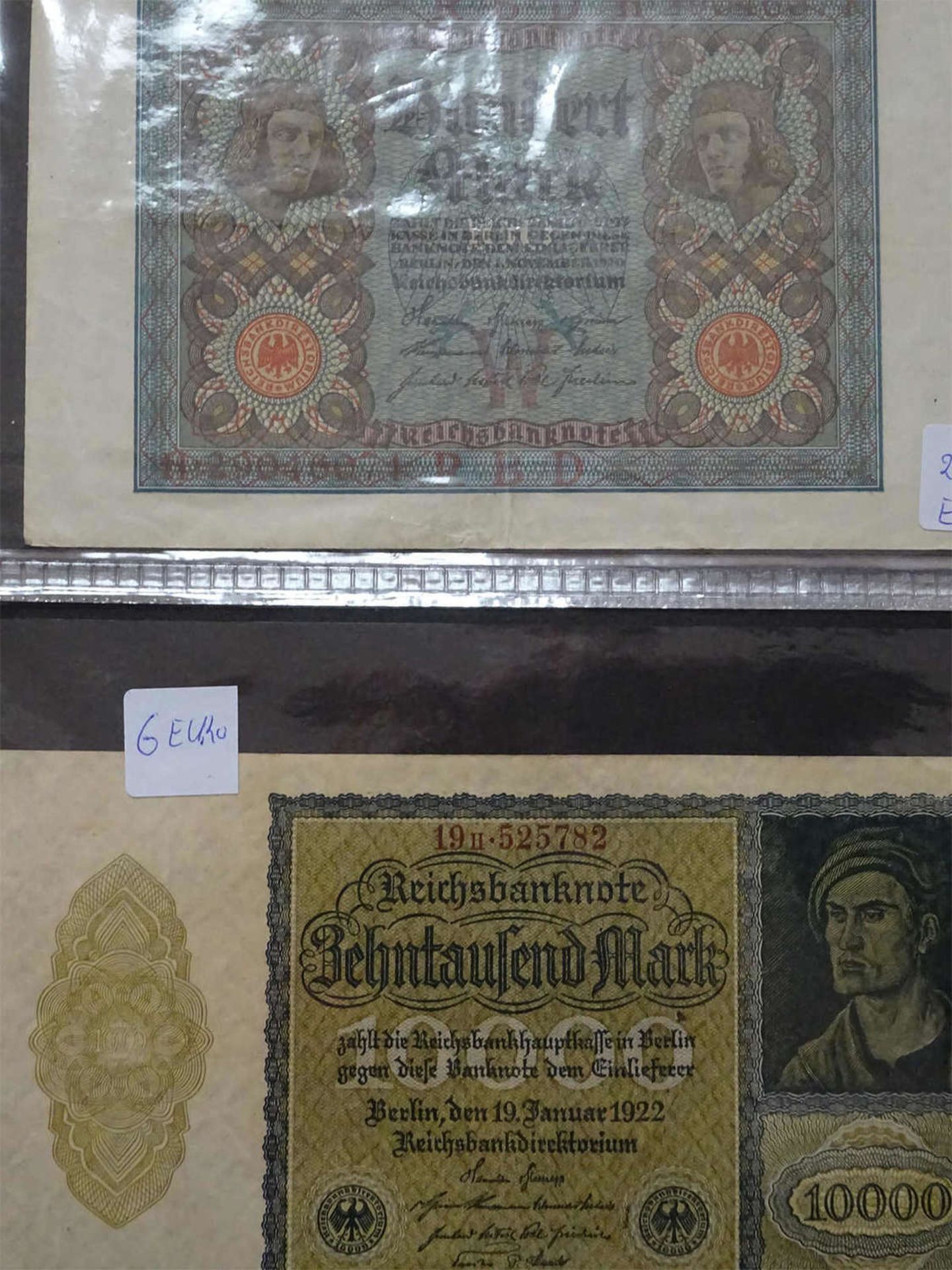 1 Album mit Reichsbanknoten. insgesamt 47 Scheine- Dabei auch höhere Werte. Bitte besichtigen1 album - Bild 3 aus 5