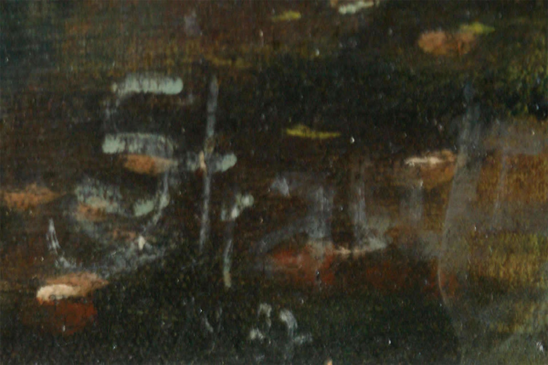 Strauß, Ölgemälde "aufsteigende Ente im Herbstwald". Höhe ca. 37 cm, Breite ca. 31 cmStrauß, oil - Bild 2 aus 3