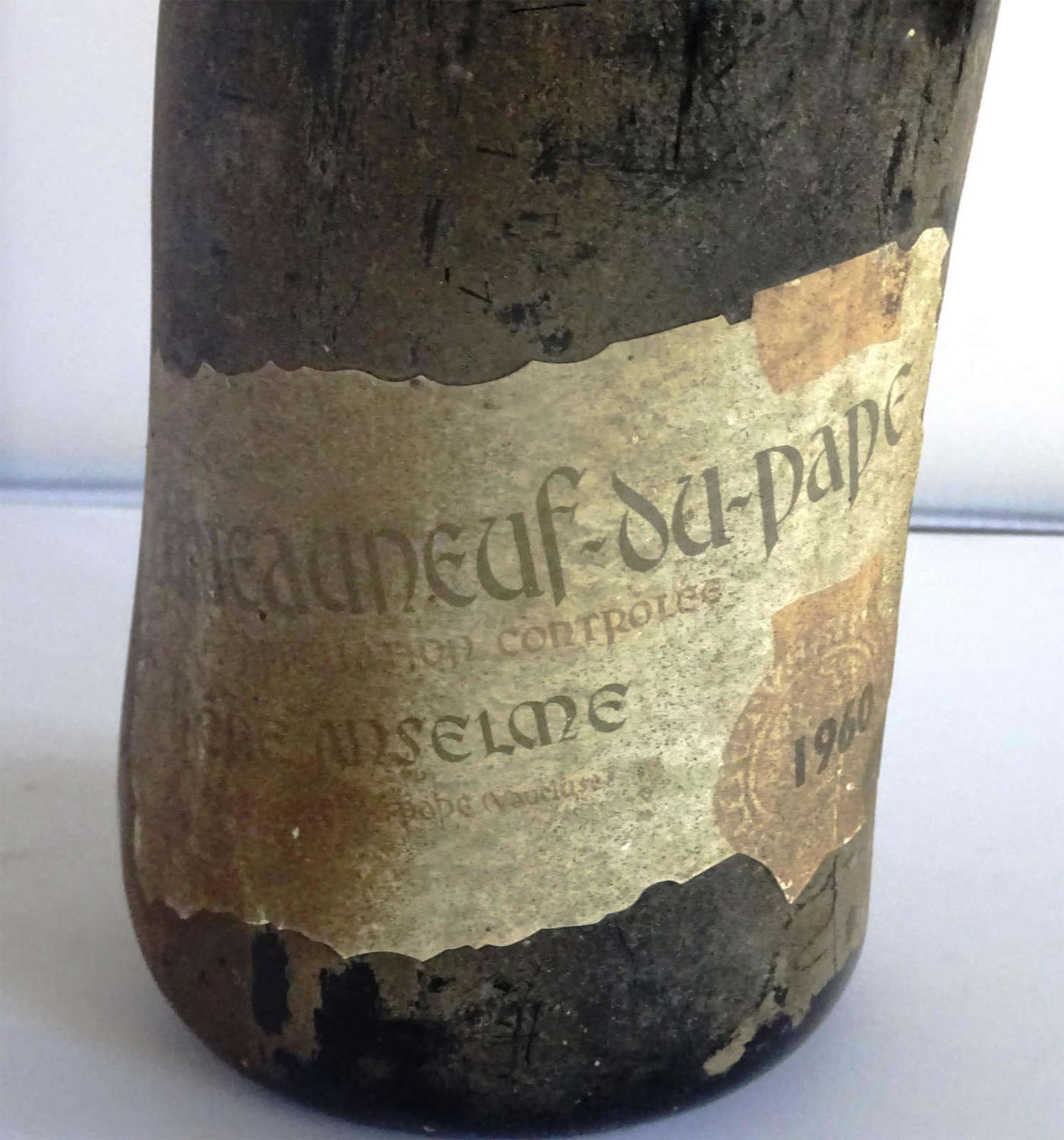 1 Flasche Chateauneuf du Pape 19601 bottle of Chateauneuf du Pape 1960 - Bild 2 aus 2