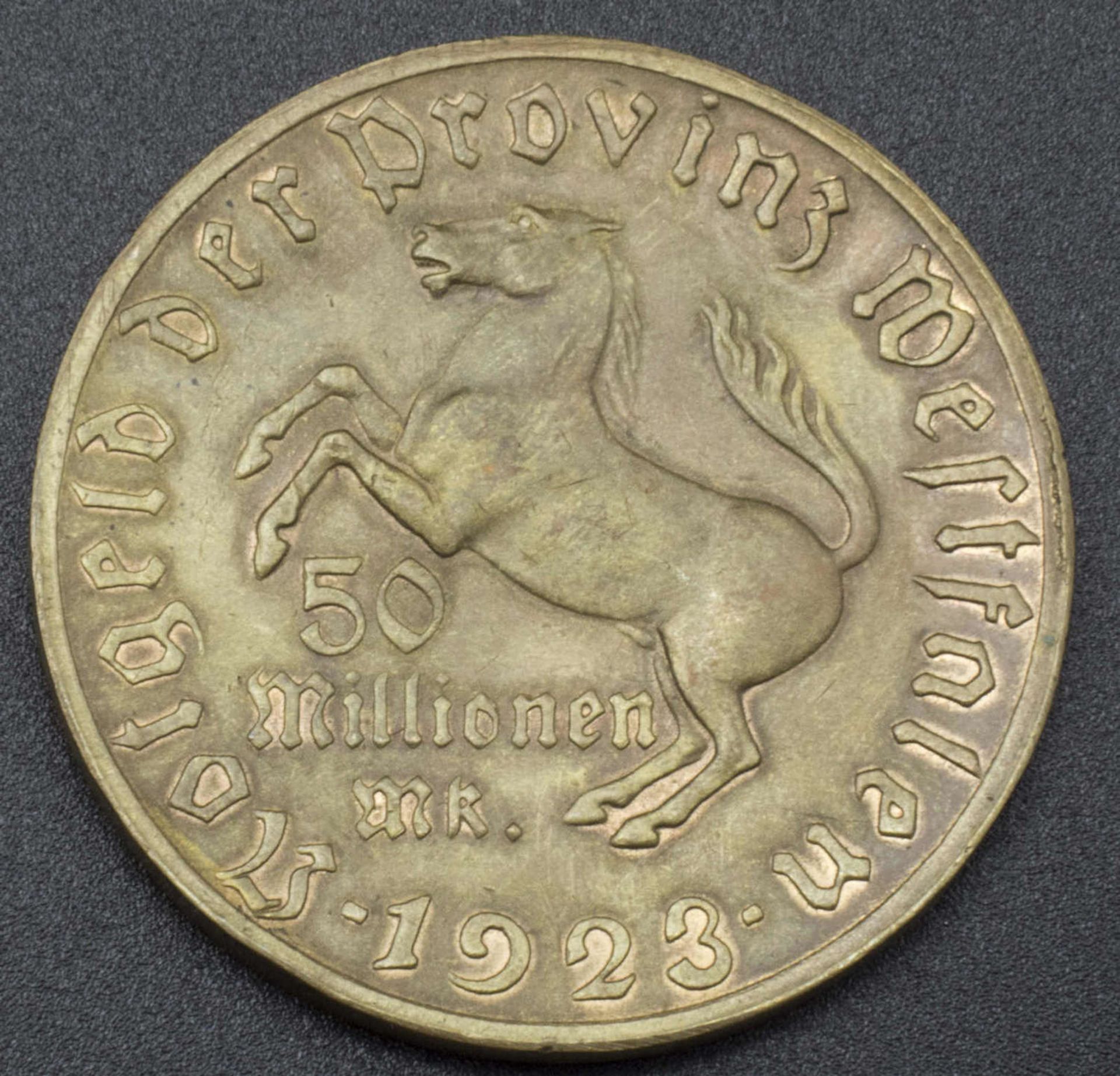 Westfalen 1923, 50 Millionen Mark, Notgeld der Provinz Westfalen - Minister vom Stein Deutschlands