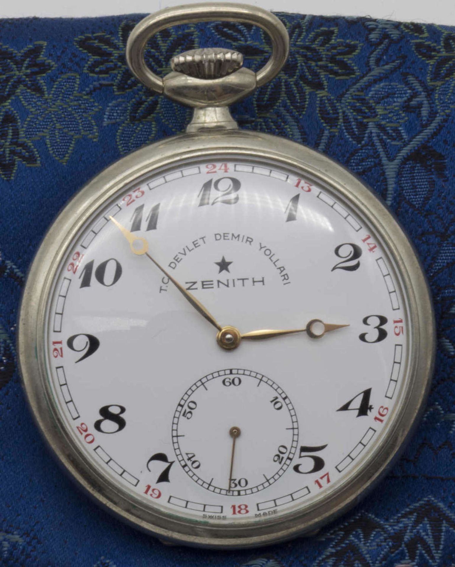 Zenith Türkische Eisenbahner Taschenuhr. Die Uhr läuft an.Zenith Turkish Railwayman pocket watch. - Bild 2 aus 2