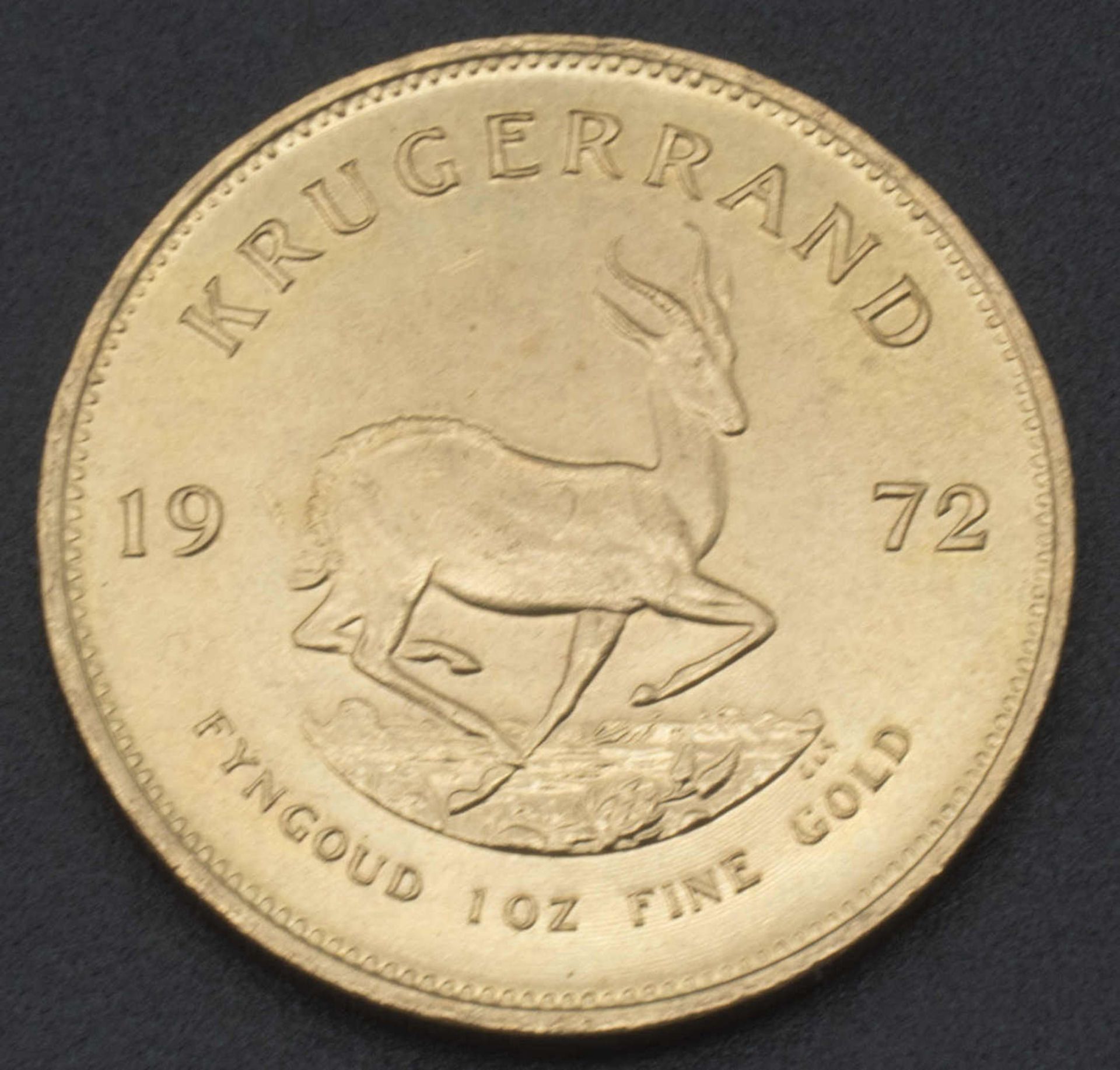 Goldmünze 1 Krügerrand. 1972 SüdafrikaGold coin 1 Krugerrand. 1972 South Africa