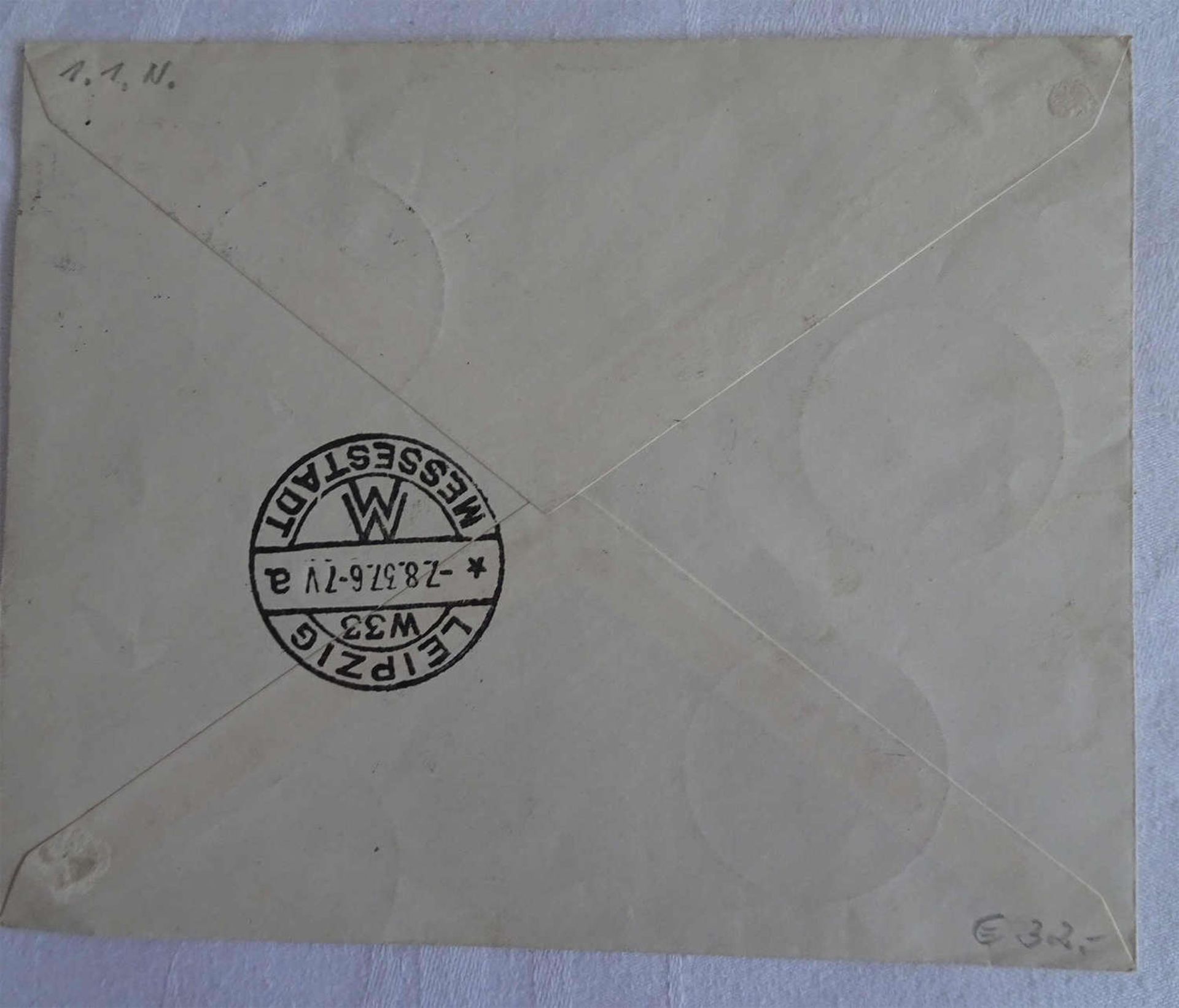 R-Brief Kiel 1b mit Olympia Zudr. 12x 3 Pfg und 40 Pfennig mit Sonderstempel KielR letter Kiel 1b - Bild 2 aus 2