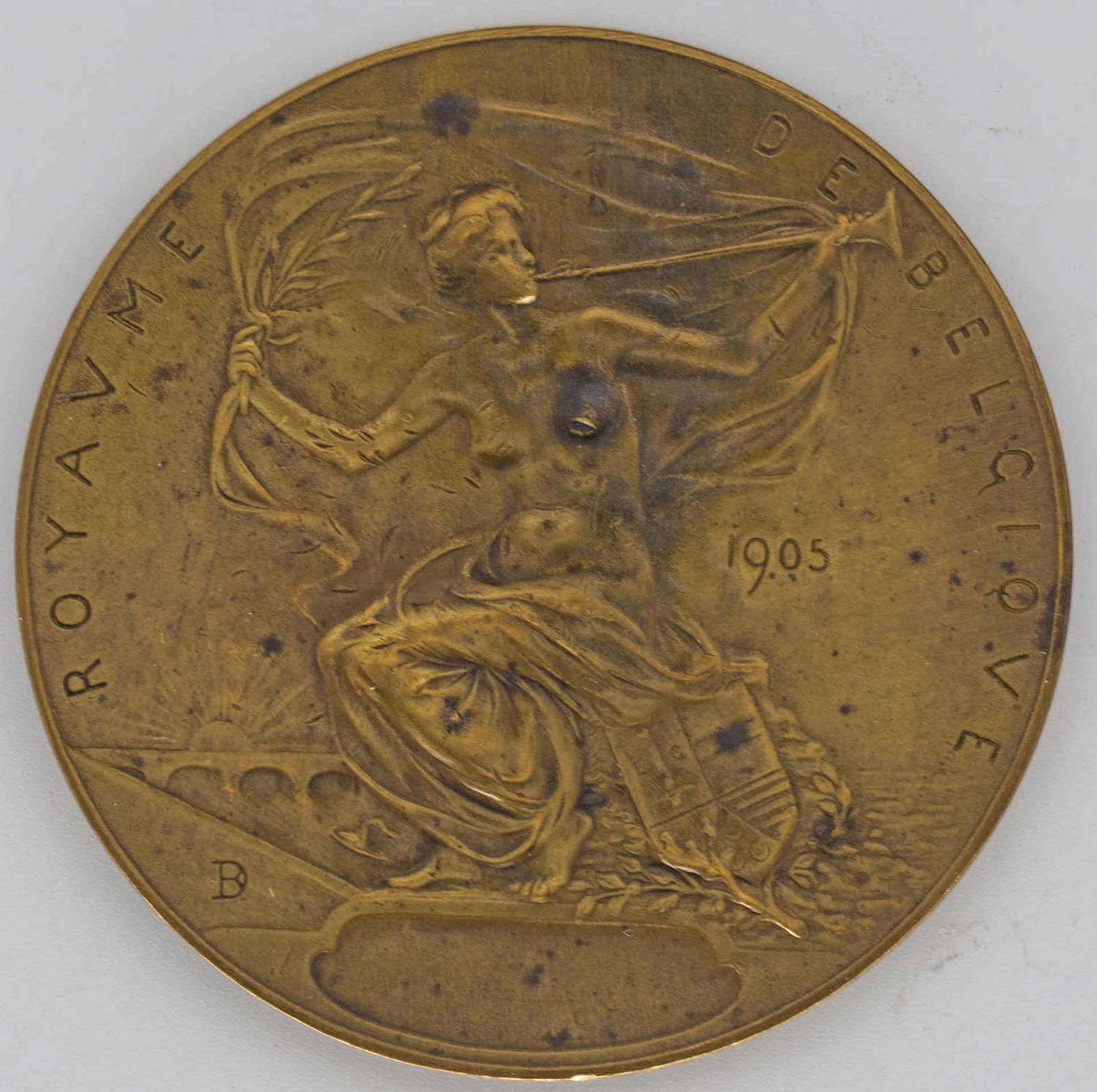 Medaille "Exposition Universelle Liege 1905". Gewicht: ca. 129,6 g. Durchmesser: ca. 70 mm. Graveur: - Bild 2 aus 2