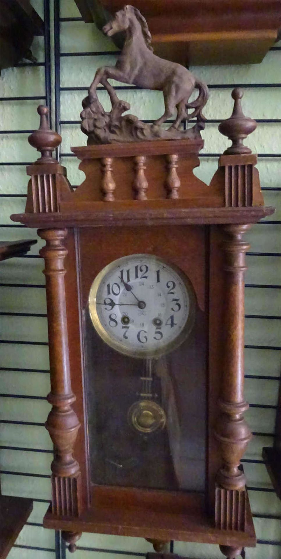 Regulator Gründerzeit, französische Uhr, Marke Japy und freres, Schlag auf eine Stange, 24Std-