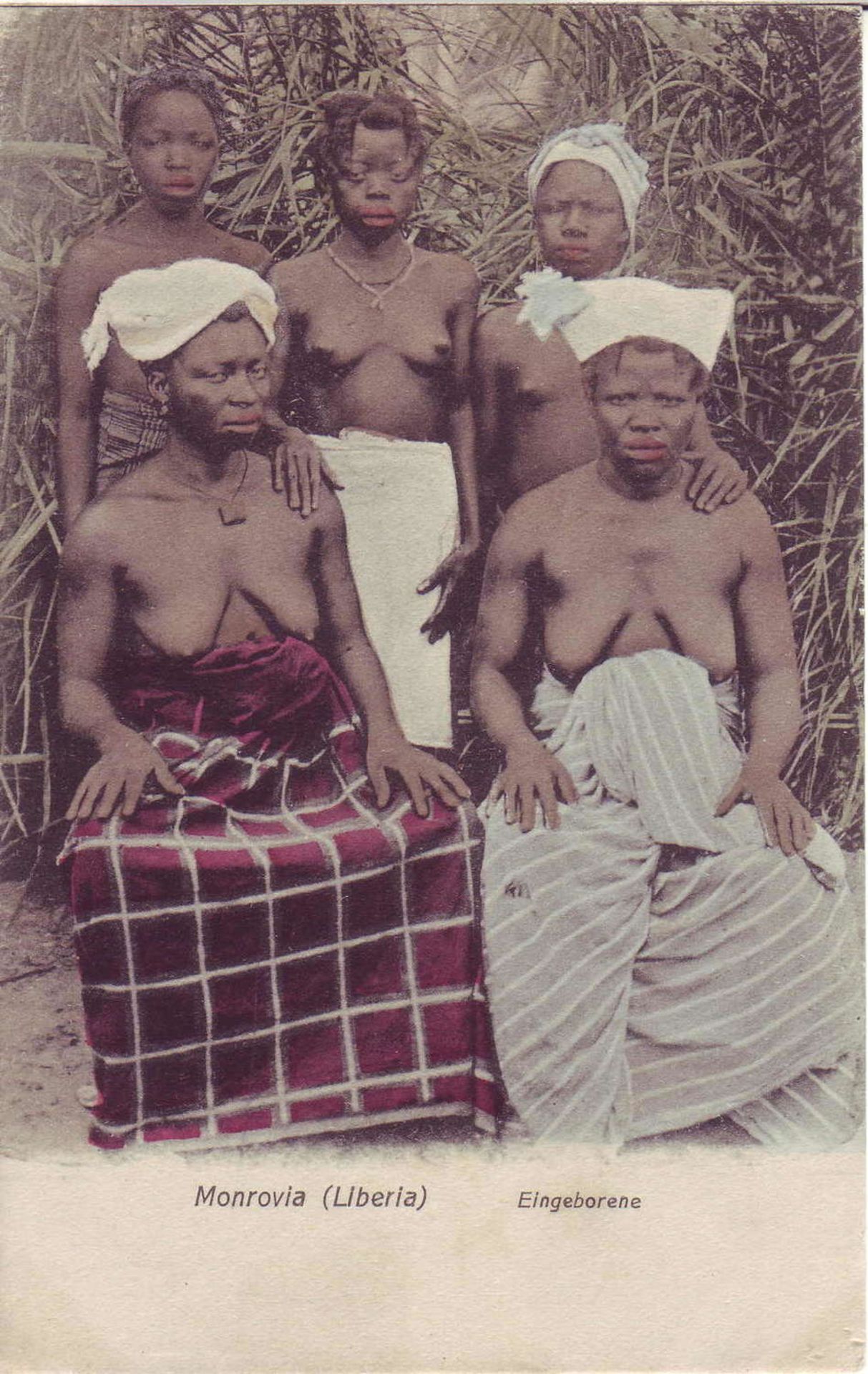 Liberia, Ansichtskarte Monrovia (LIberia) "Eingeborene". Nicht gelaufen.