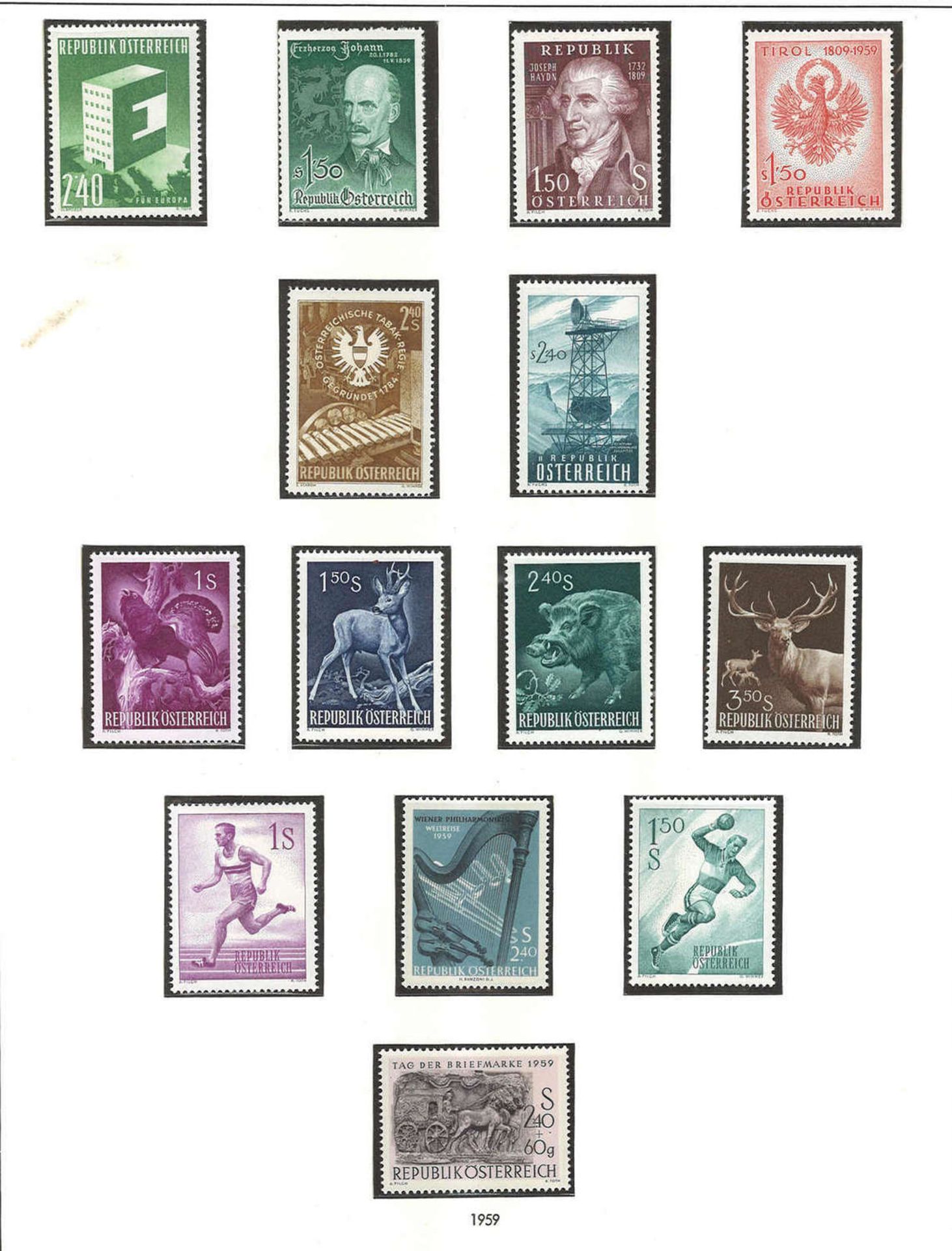 Teilsammlung, Lichtenstein, Luxemburg und Österreich, alle postfrisch, Luxemburg 1957-1973, - Image 9 of 9
