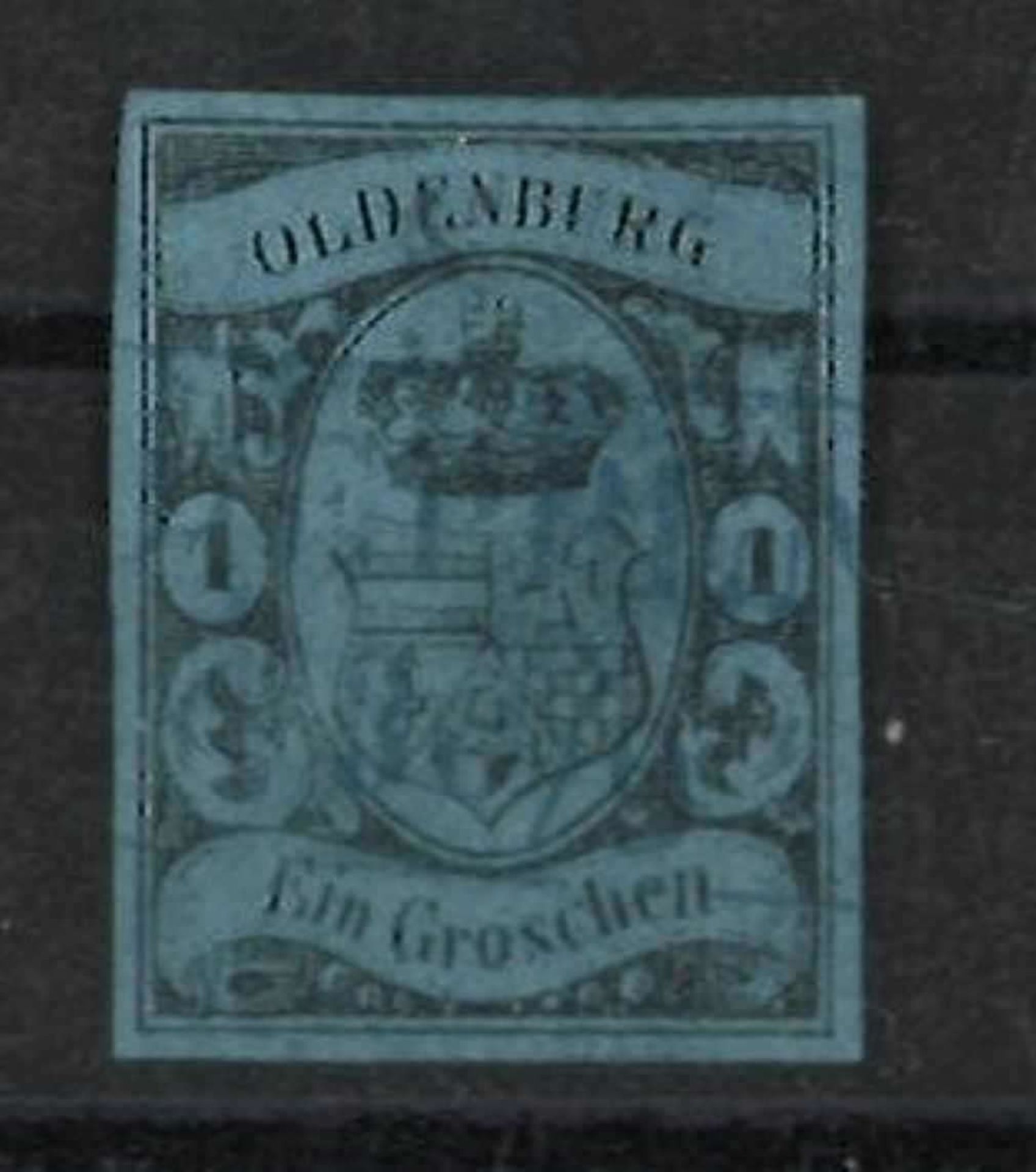 Altdeutschland Oldenburg, 1859 - 1861, Mi 6a, Freimarken, farbiges Papier, gestempeltOld German
