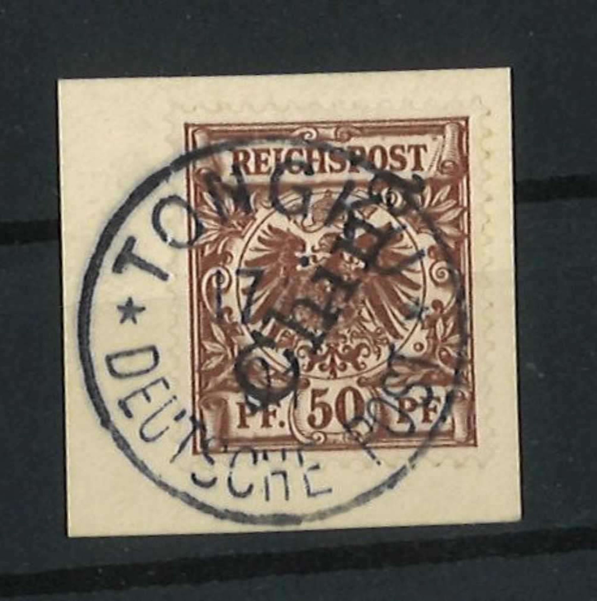 DP China, 1898, MI 6 II, Freimarken Steil. aufdruck, gestempelt, Top StempelDP China, 1898, MI 6 II,