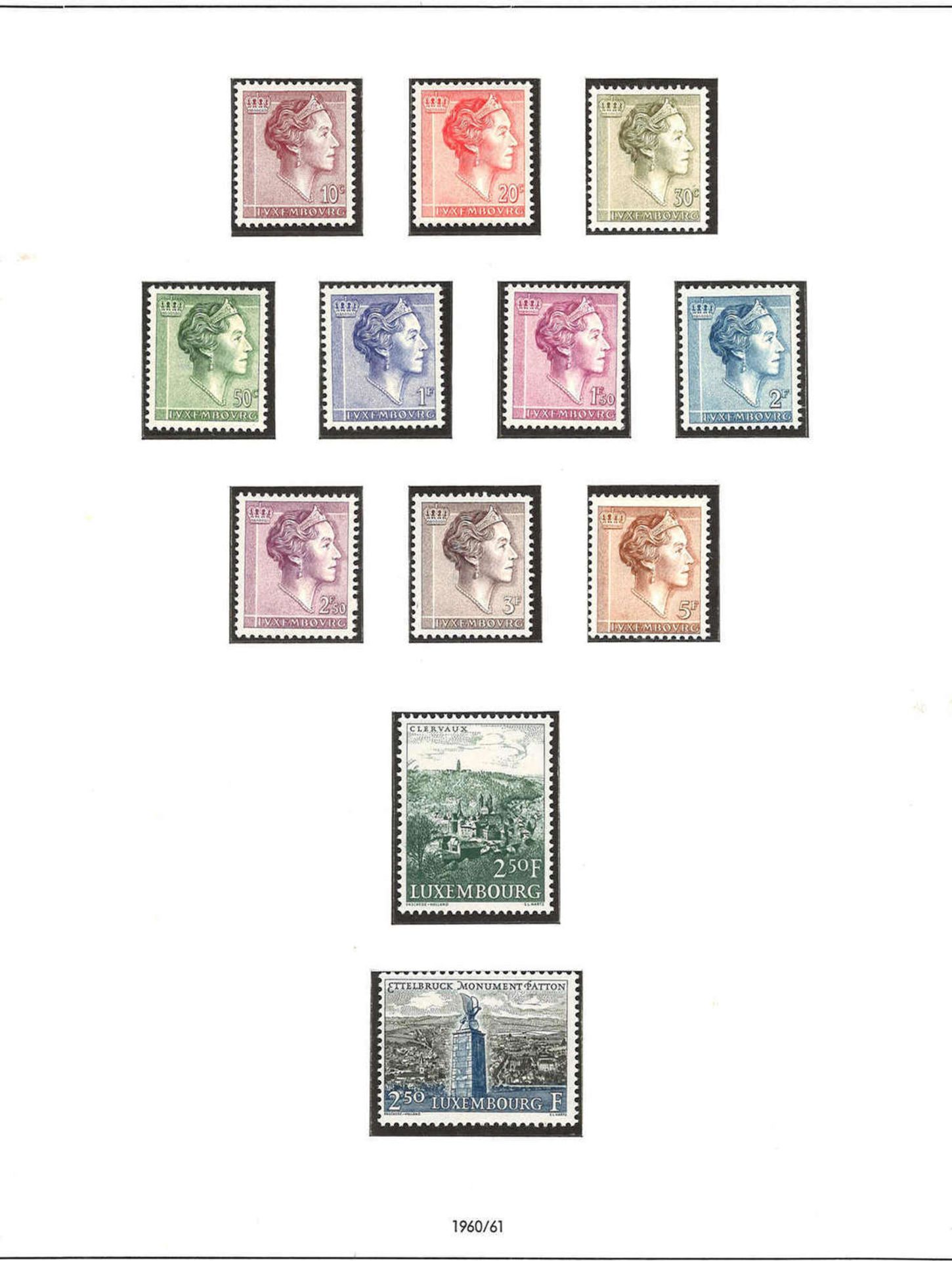 Teilsammlung, Lichtenstein, Luxemburg und Österreich, alle postfrisch, Luxemburg 1957-1973, - Image 5 of 9