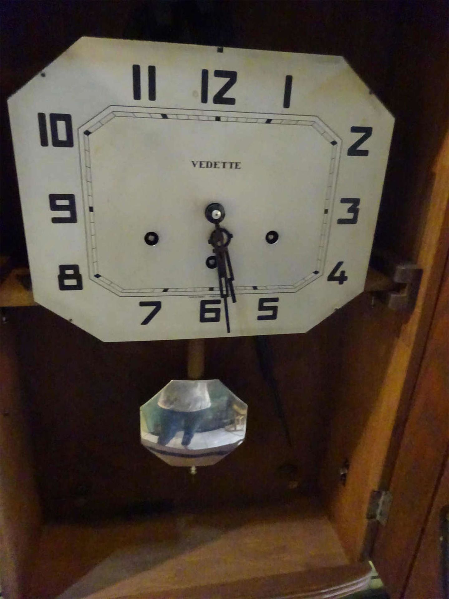 Wanduhr Vedette Westminster um 1920. Breite ca. 38 cm, Höhe ca. 65 cmWall clock Vedette - Bild 2 aus 2