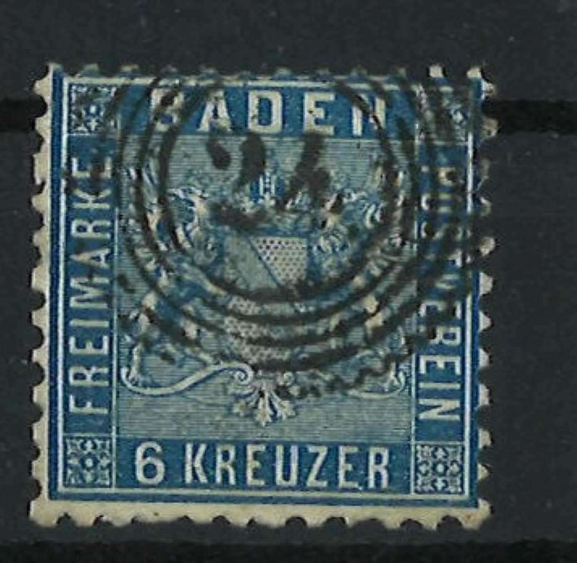Altdeutschland Baden 1862 - 1863, Mi Nr. 14a, Freim. Wappen liniert, ungebrauchtOld German States