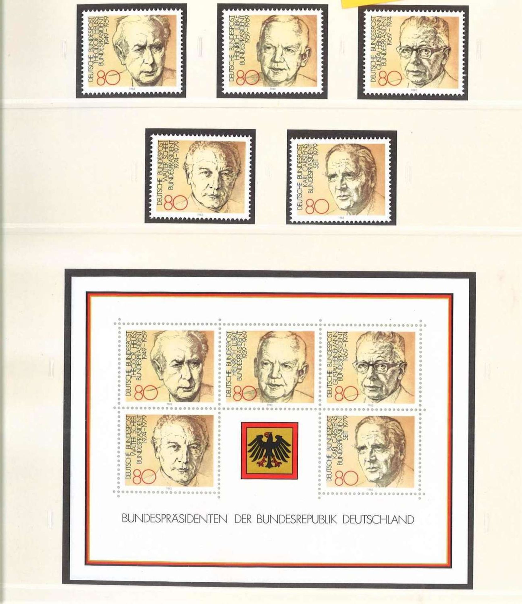 Bund Sammlung im Vordruckalbum SAFE von 1970-1982, postfrisch, dabei auch Automatenmarken, bitte