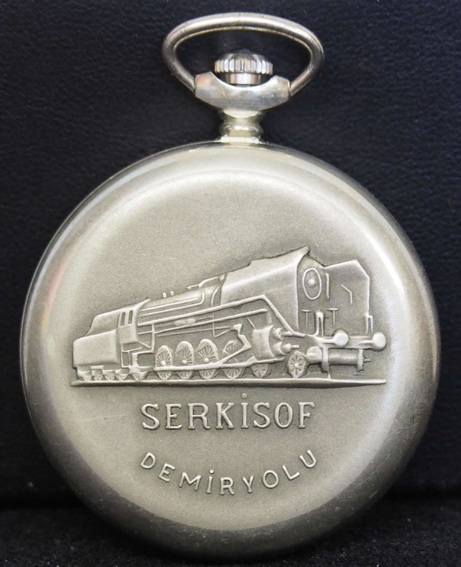 Serkisof Taschenuhr, mechanisch. Made in USSR. 18 Jewwls. Die Uhr läuft an.Serkisof pocket watch, - Image 2 of 2