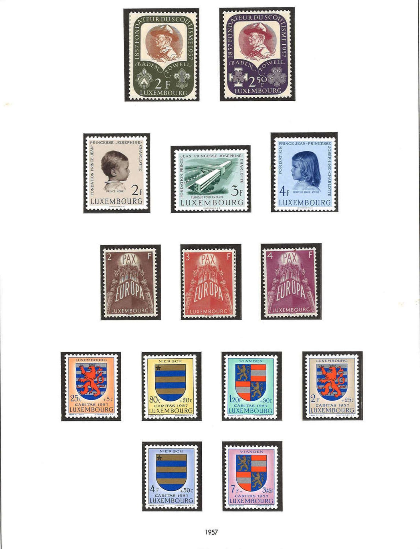 Teilsammlung, Lichtenstein, Luxemburg und Österreich, alle postfrisch, Luxemburg 1957-1973, - Bild 6 aus 9