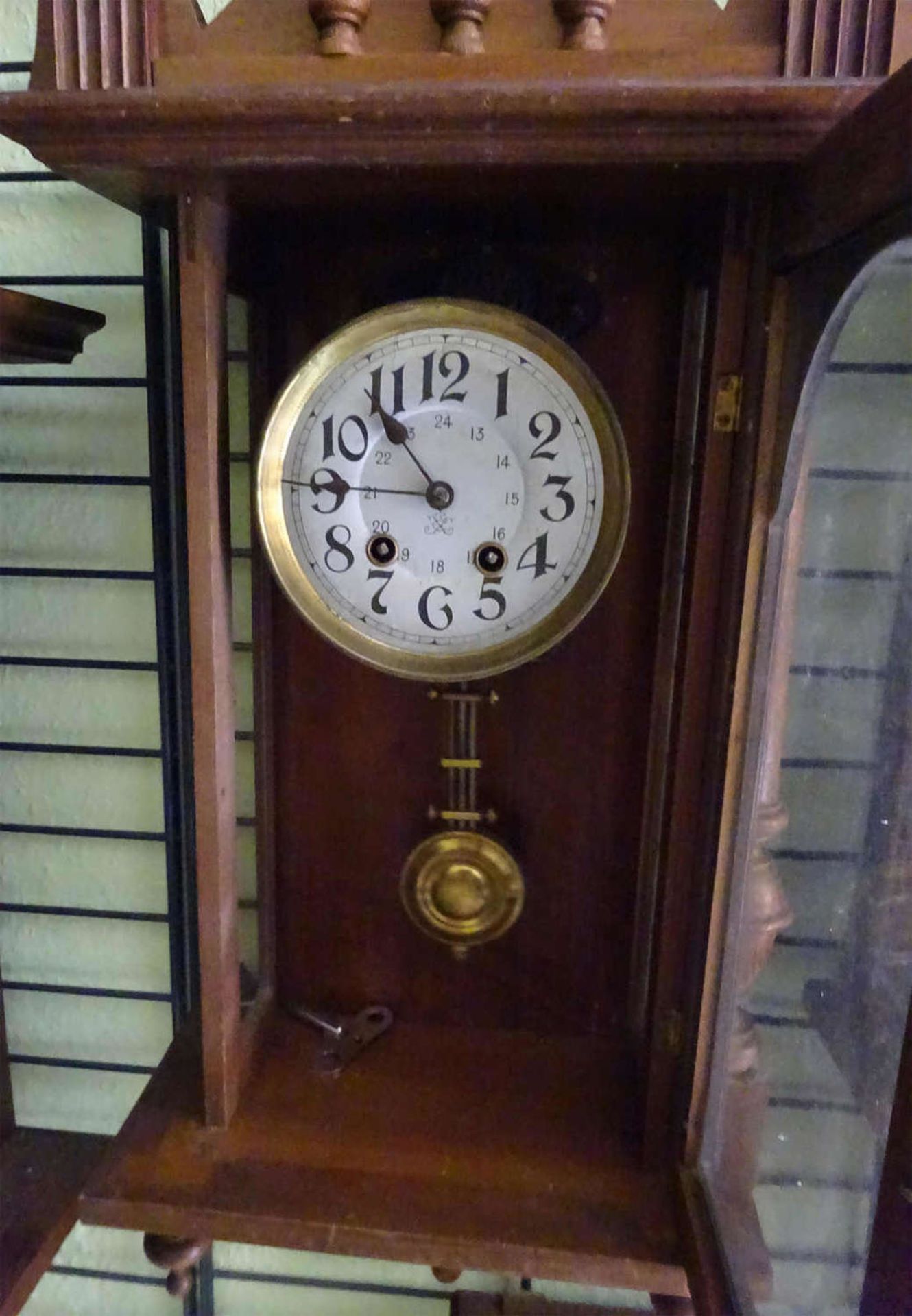 Regulator Gründerzeit, französische Uhr, Marke Japy und freres, Schlag auf eine Stange, 24Std- - Bild 4 aus 4