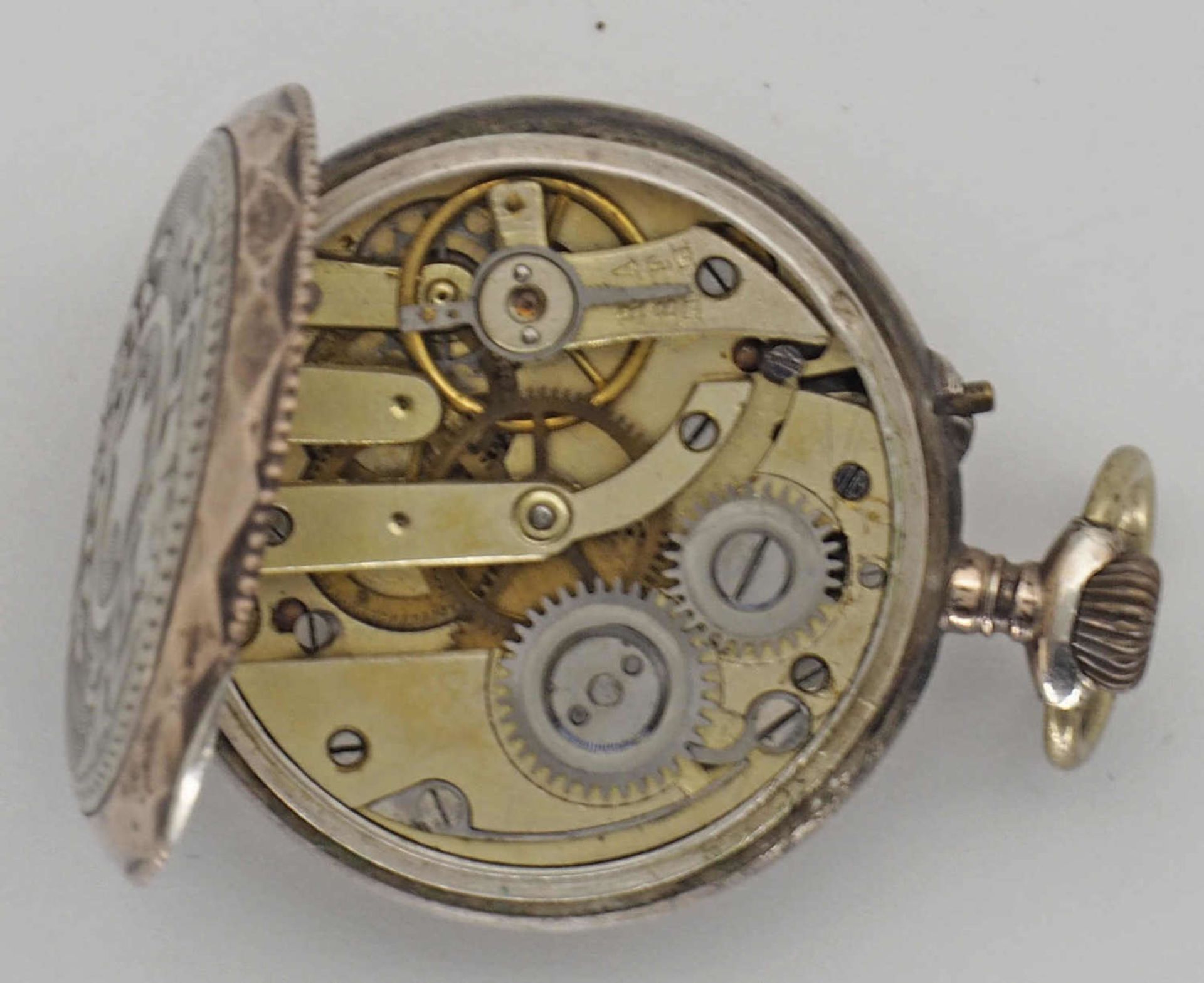 Damentaschenuhr, 800er Silber, funktionsfähig.Ladies pocket watch, 800 silver, functional. - Bild 4 aus 4
