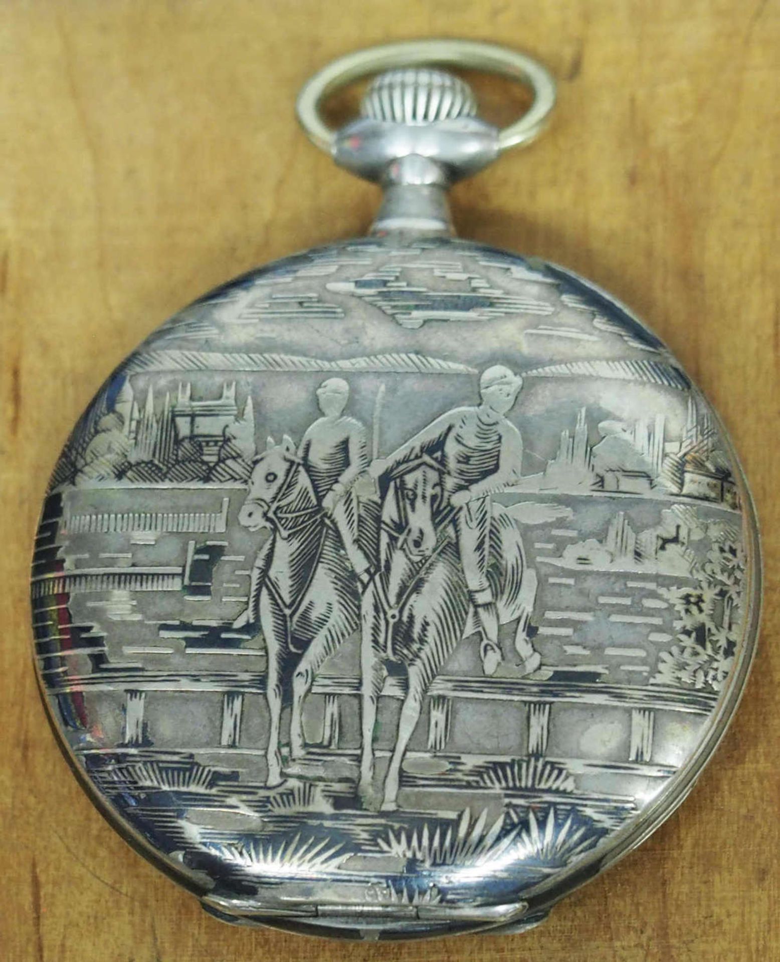 Taschenuhr, Paul Maass, Dürkheim a./H.. Die Uhr läuft nicht an. In Lack - Holzetui. Bitte - Bild 2 aus 4