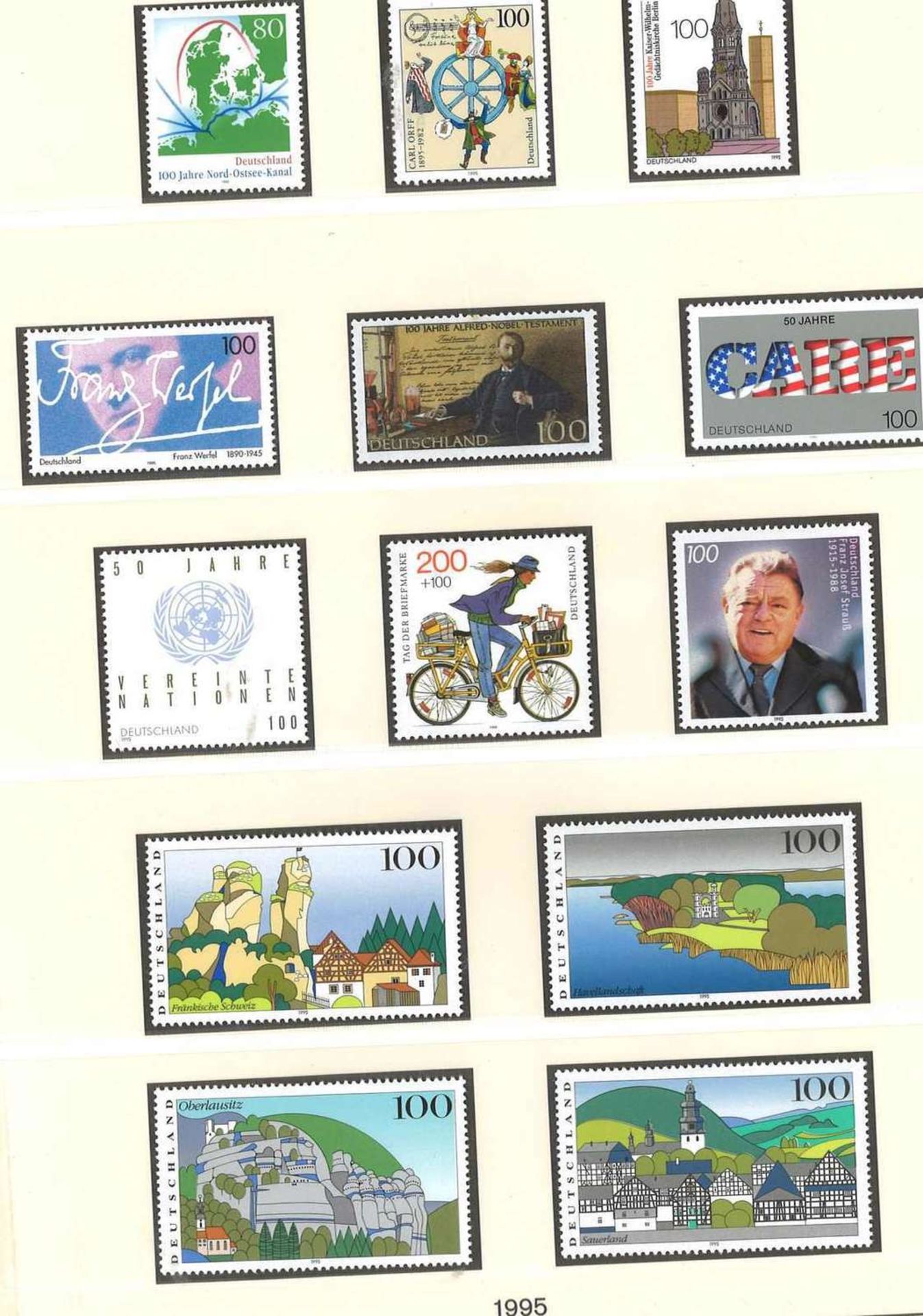 BRD, Sammlung, postfrisch, von 1991 - 1997, komplett auf T-Lindner-Vordruckblätter, Michelwert 830,- - Image 3 of 4