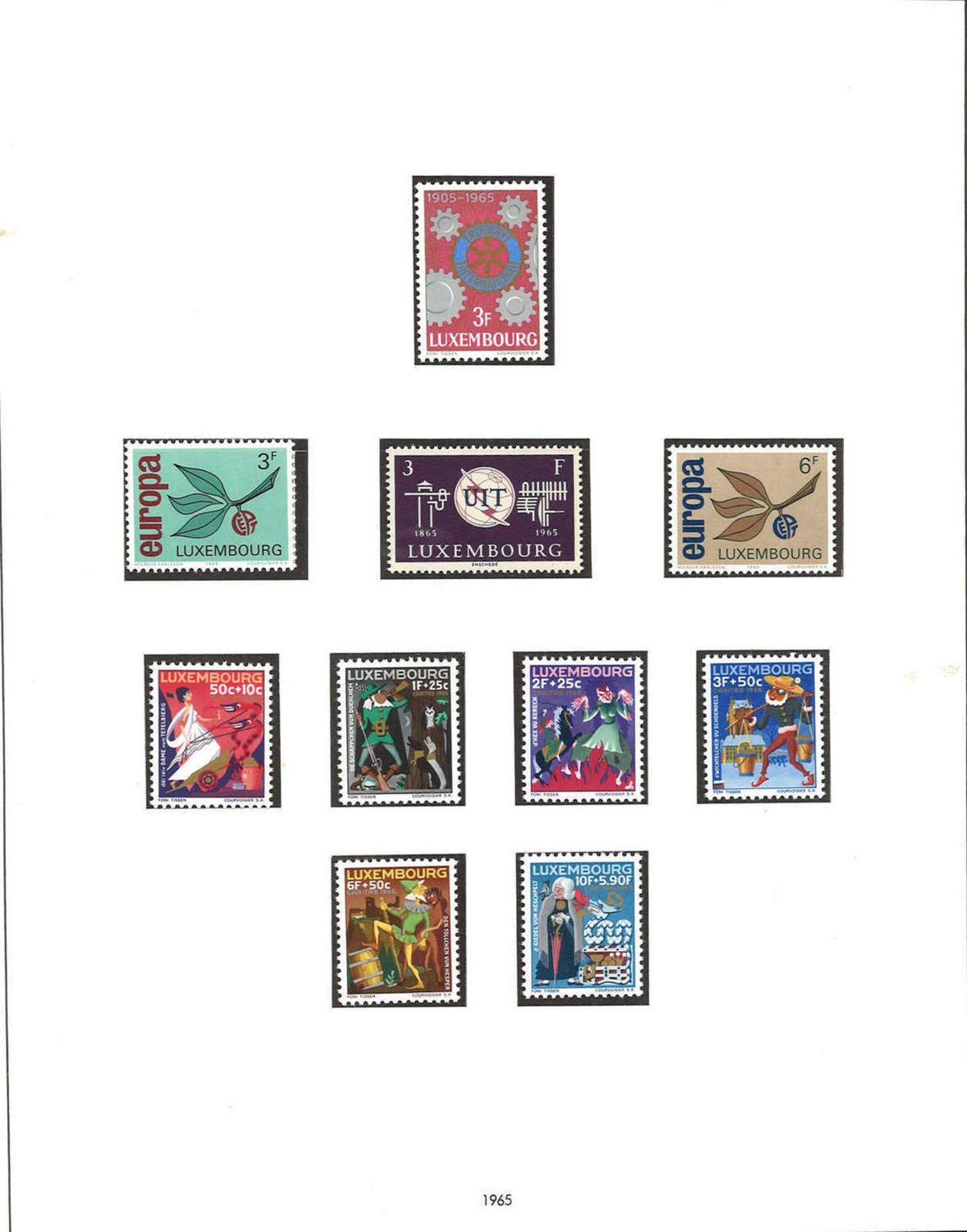 Teilsammlung, Lichtenstein, Luxemburg und Österreich, alle postfrisch, Luxemburg 1957-1973, - Bild 4 aus 9