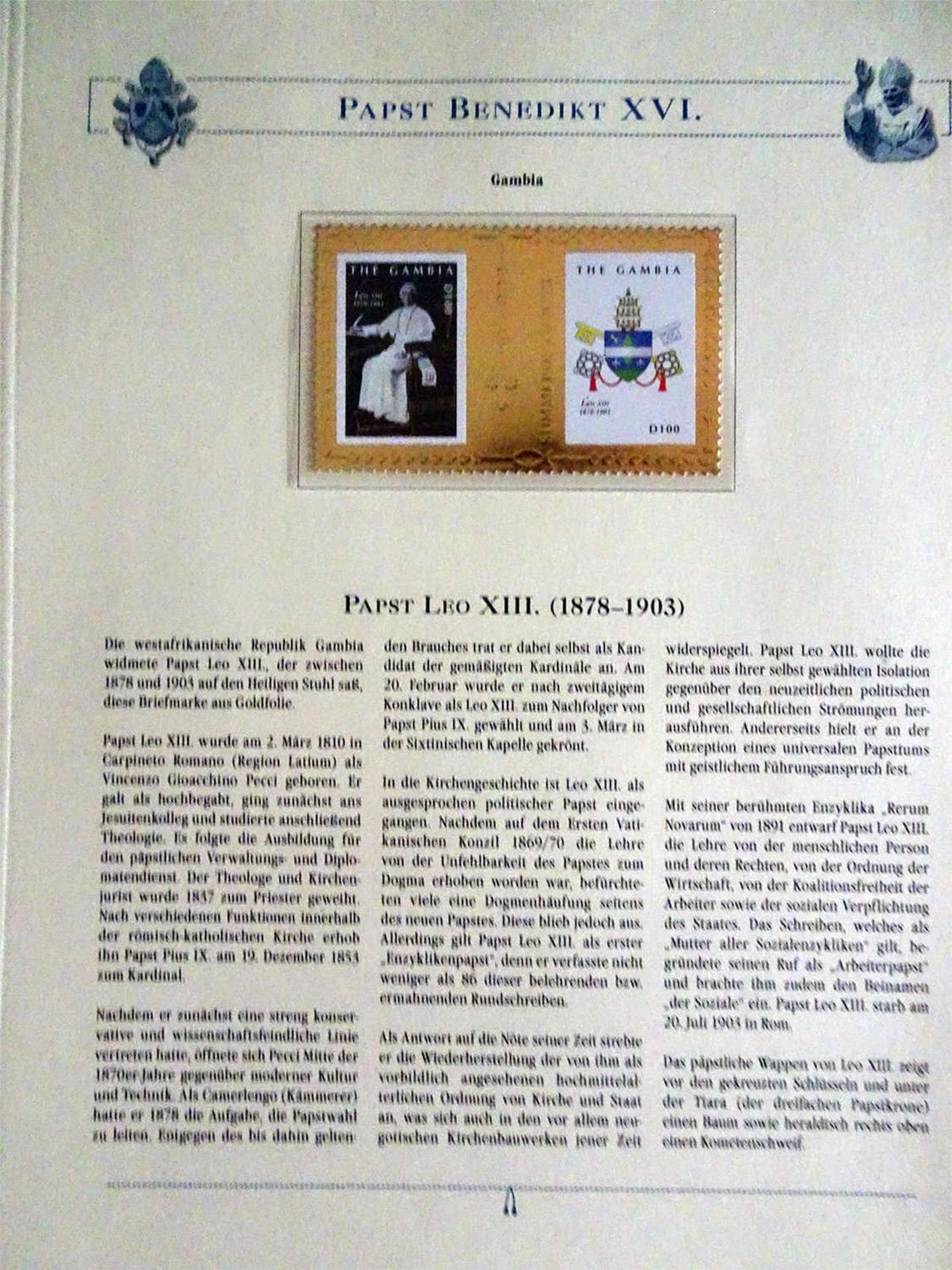 19 Sammelblätter Papst Benedikt XVI., dabei auch Euro-Ausgaben.19 pamphlets Pope Benedict XVI., Also - Bild 4 aus 5