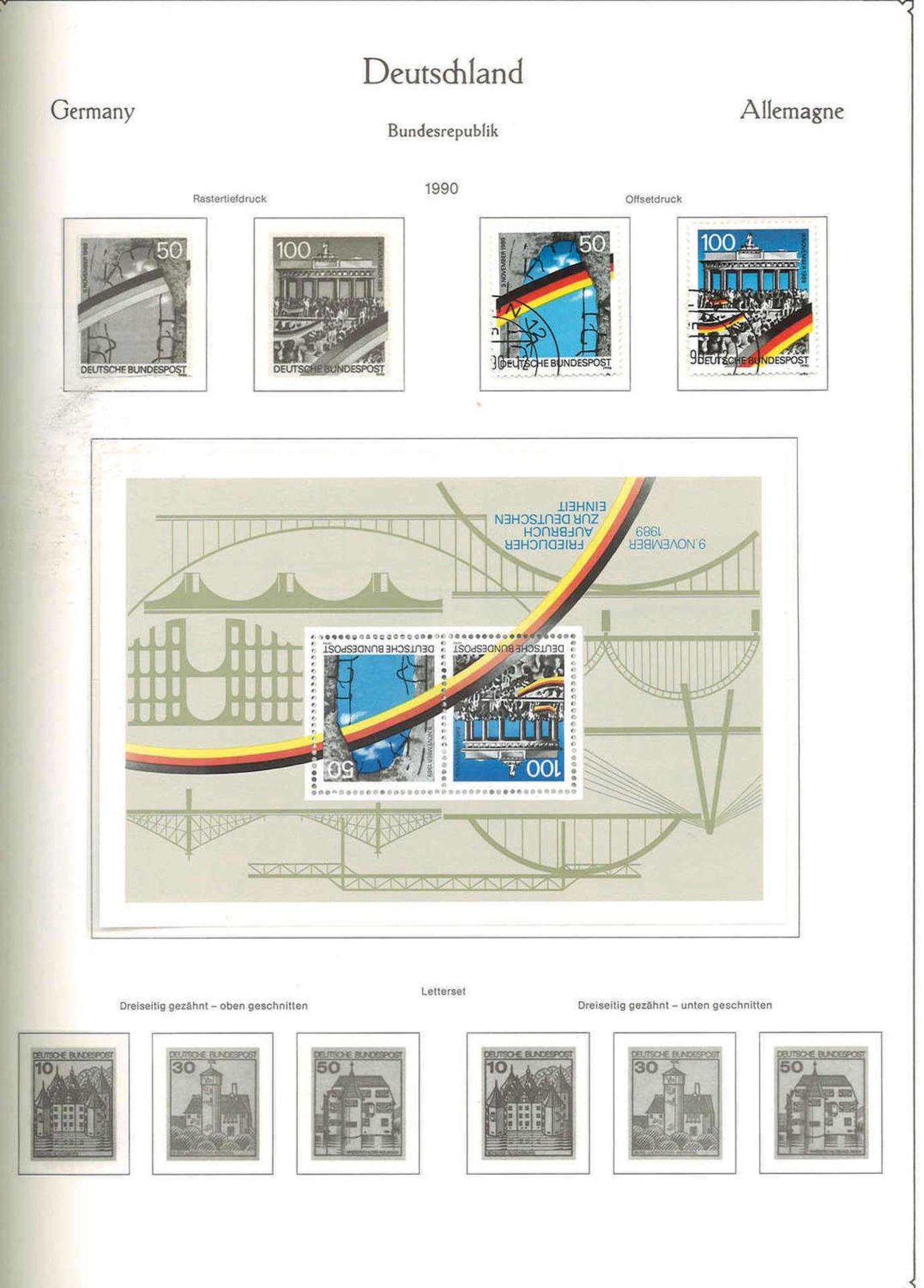 KA-BE Vordruckalbum Deutschlanhd, 1986-1993, verschiedene Erhaltungen. Teilsammlung, bitte - Bild 2 aus 3