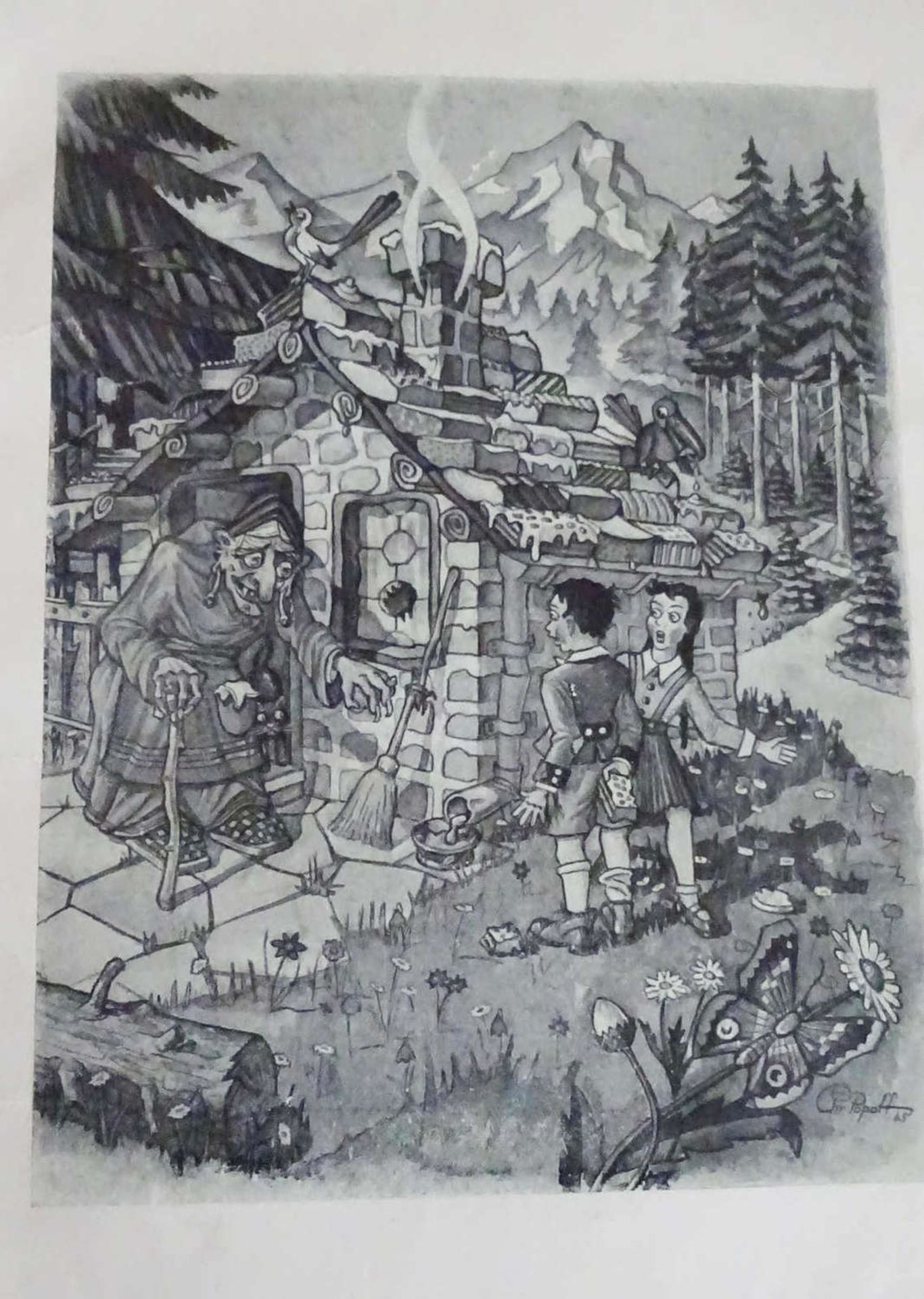 2 Märchenbücher, 1x "Hauffs Märchen" von 1919, sowie 1x "Brüder Grimm Märchen" von 1947.2 - Bild 2 aus 3