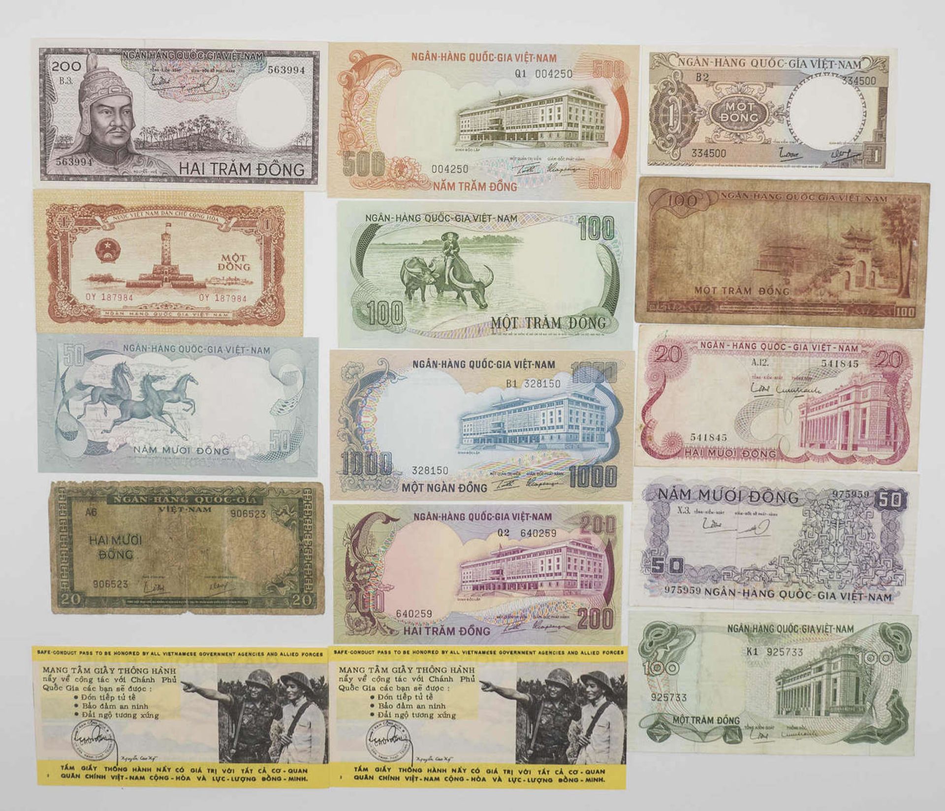 Vietnam, Konvolut Banknoten, teilweise unzirkuliert. Sicher eine Fundgrube. Bitte besichtigen.