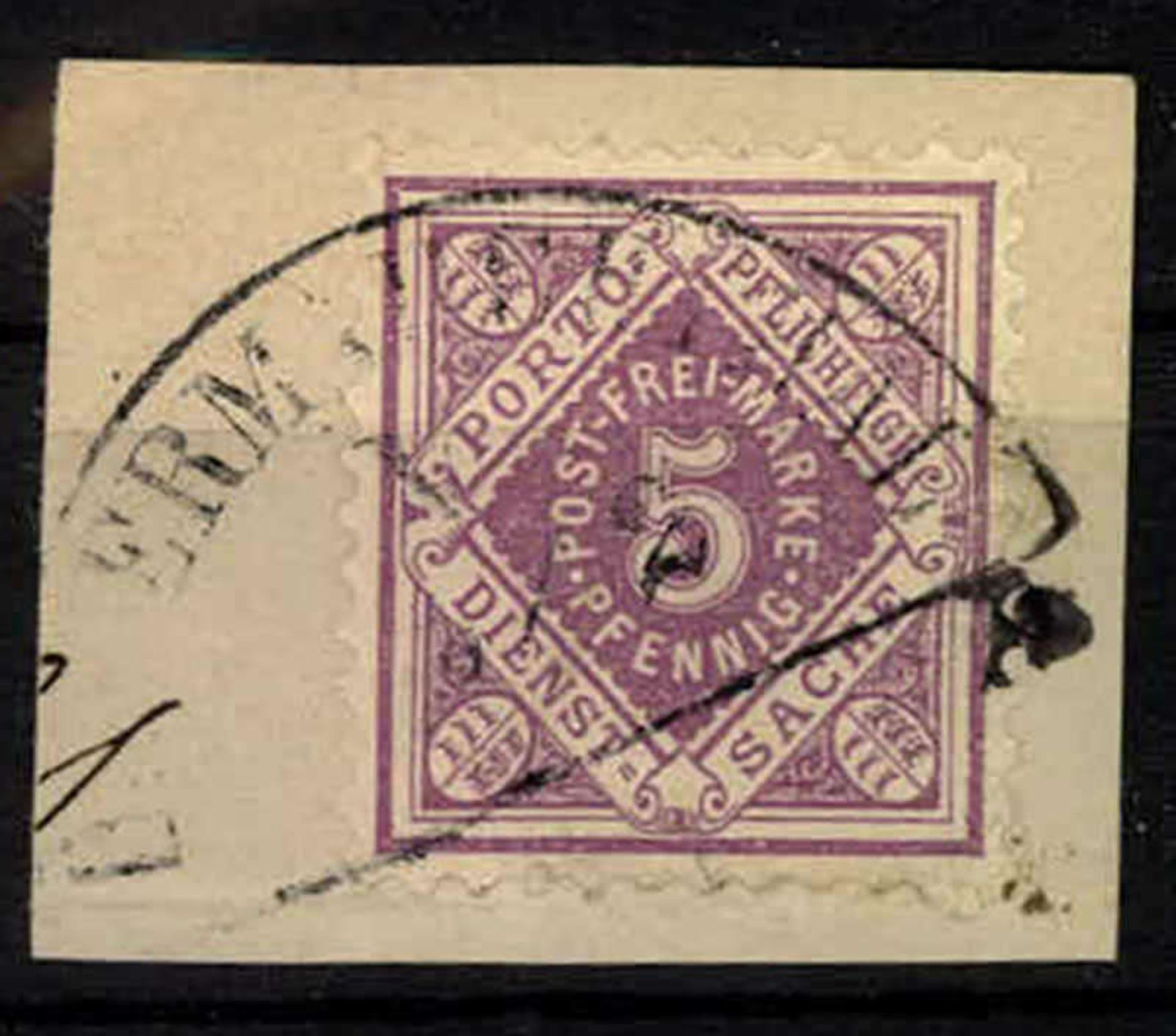 Briefmarke, Württemberg, gepr. Winkler, Untermarchtal, steltener StempelStamp, Württemberg,