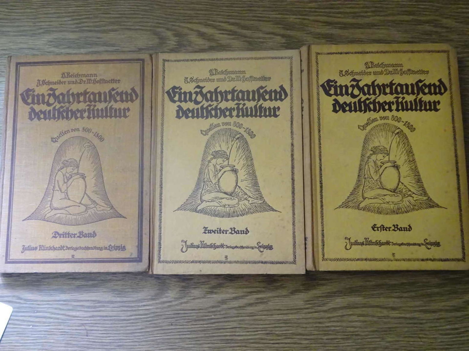 3 Bücher "Ein Jahrtausend deutscher Kultur" Band 1-3. 1922/1924.3 books "A Millennium of German