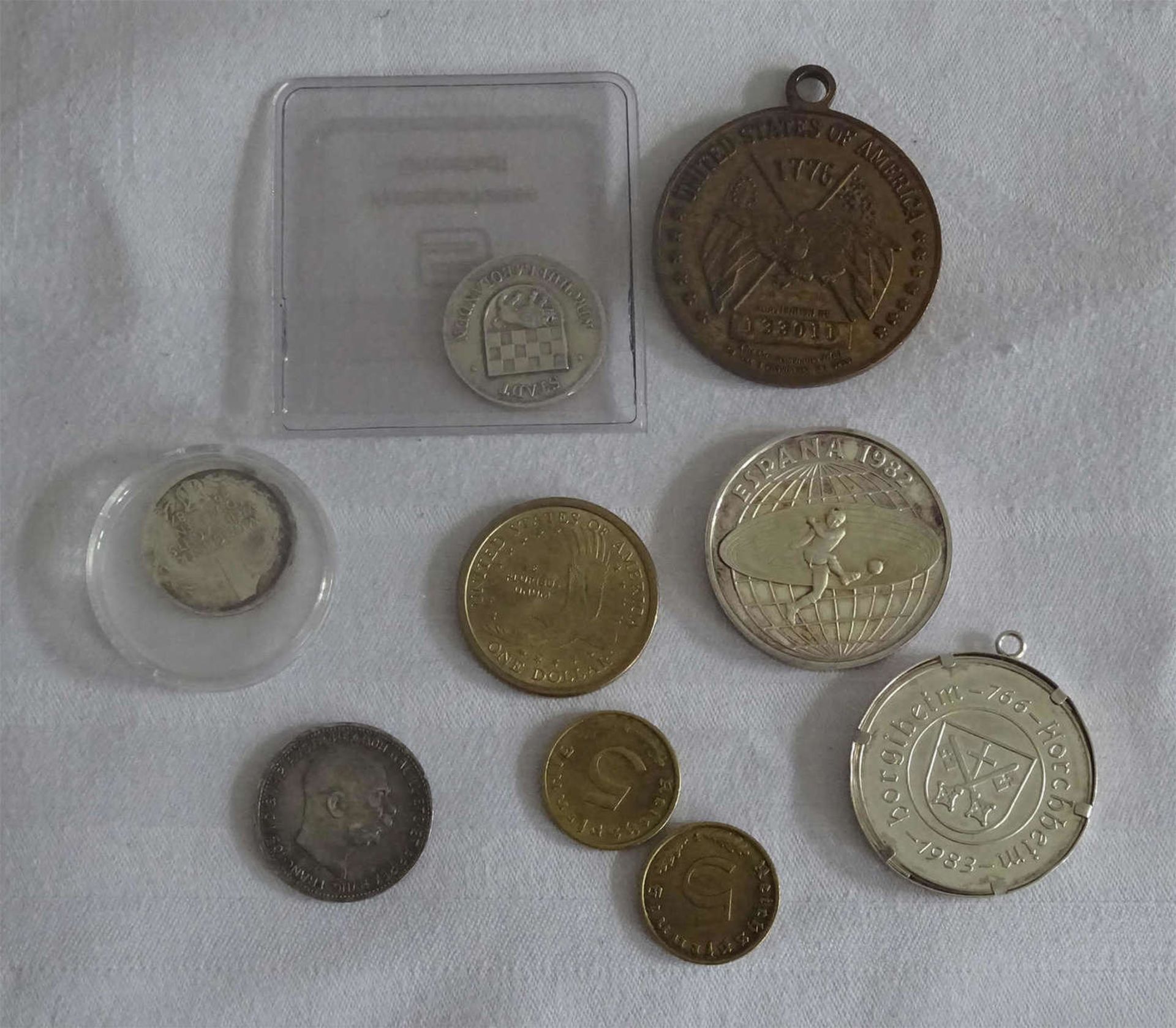 Lot Münzen und Medaillen, Europa, dabei viel Silber, Beispiel Stadtmedaille Horchheim, 1