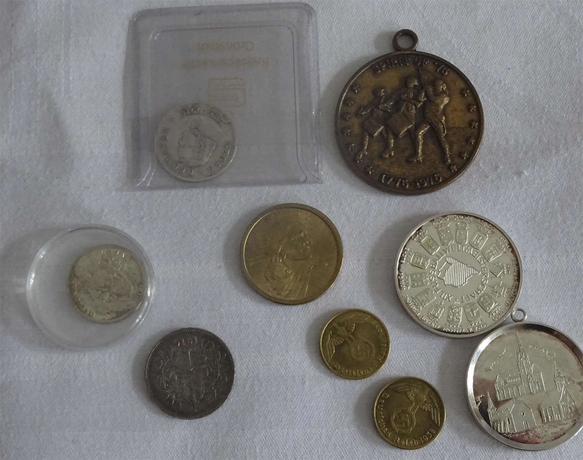 Lot Münzen und Medaillen, Europa, dabei viel Silber, Beispiel Stadtmedaille Horchheim, 1 - Bild 2 aus 2