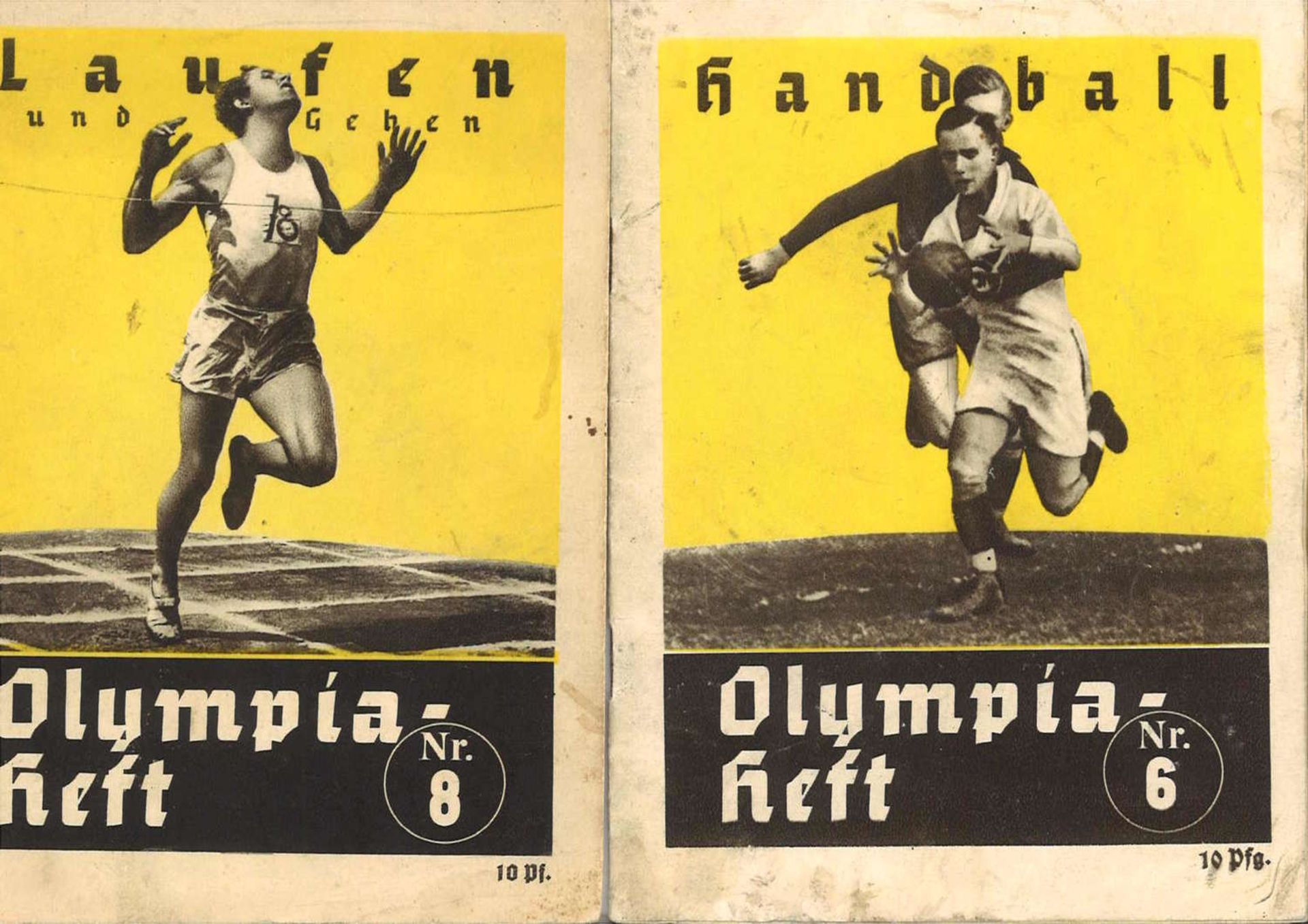 Berlin 1936, Olympia Heft, 32 Seiten, Reiten Nr. 16, Fechten Nr. 14, Werfen Nr. 11, Springen Nr. 10,