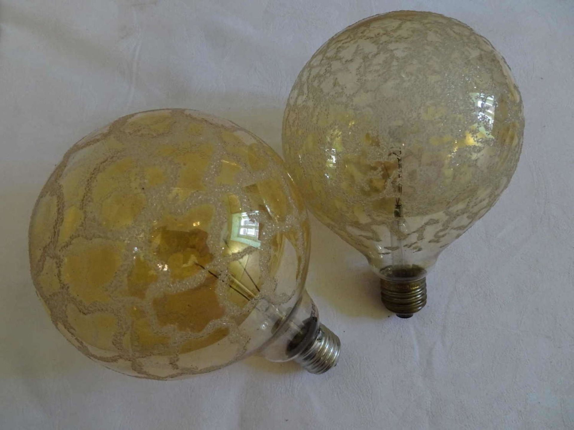 8-beam brass ceiling lamp, approx. 50s / 60s with large incandescent lamps. Please visit! - Bild 2 aus 2