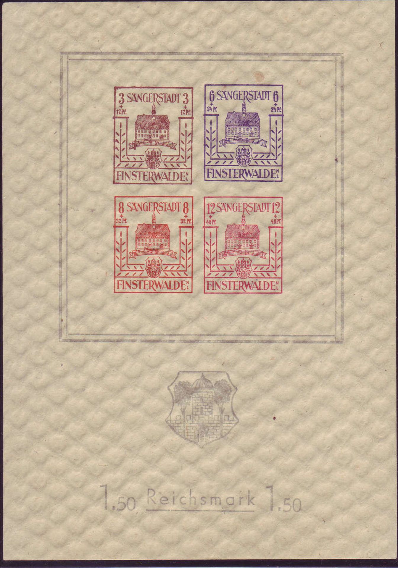 Germany local edition "Finsterwalde", block, mint never hinged.