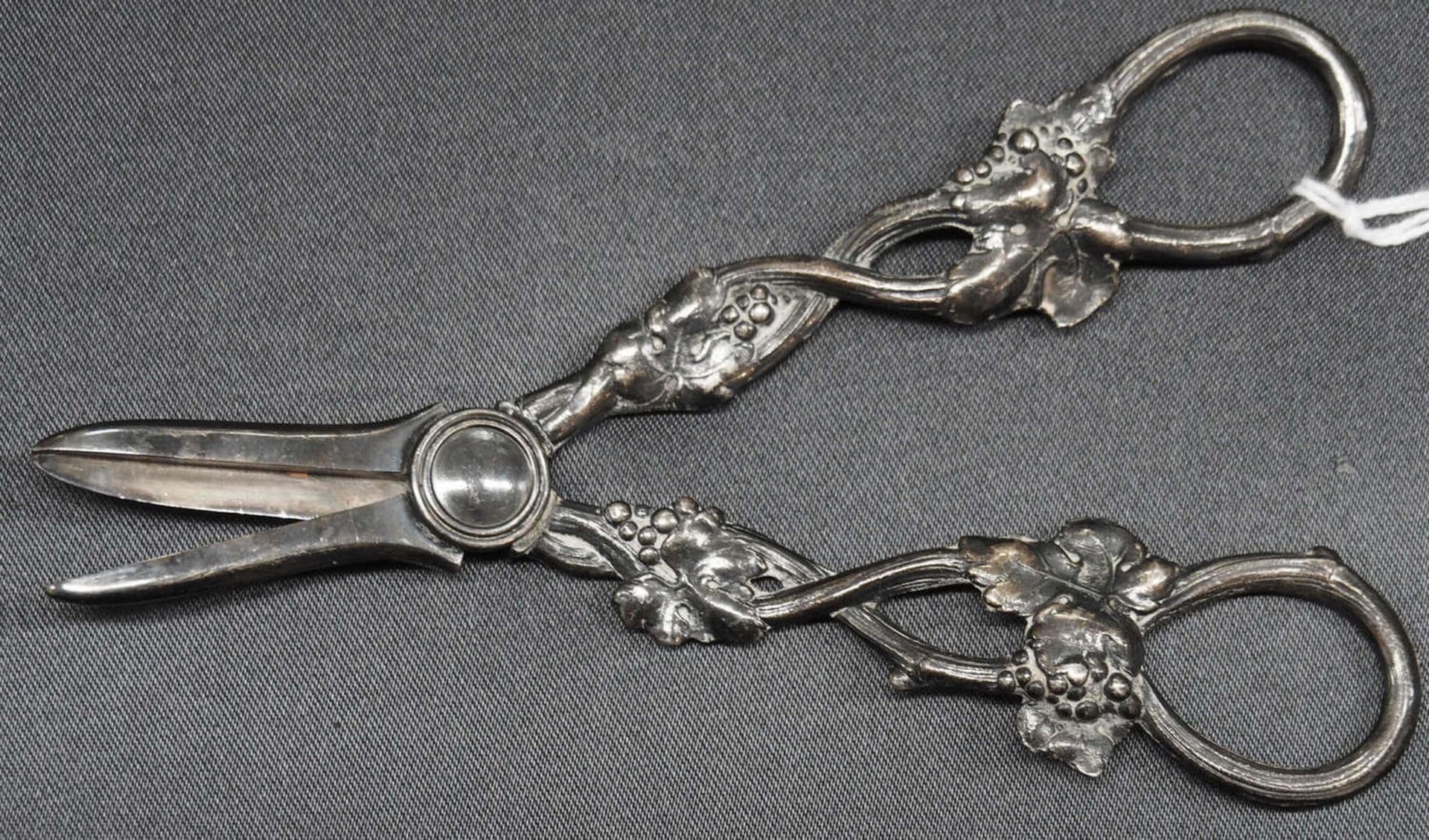 WMF Art Nouveau scissors, 14.5 cm, punched. 90s silvered. Rare! Worthy collection.