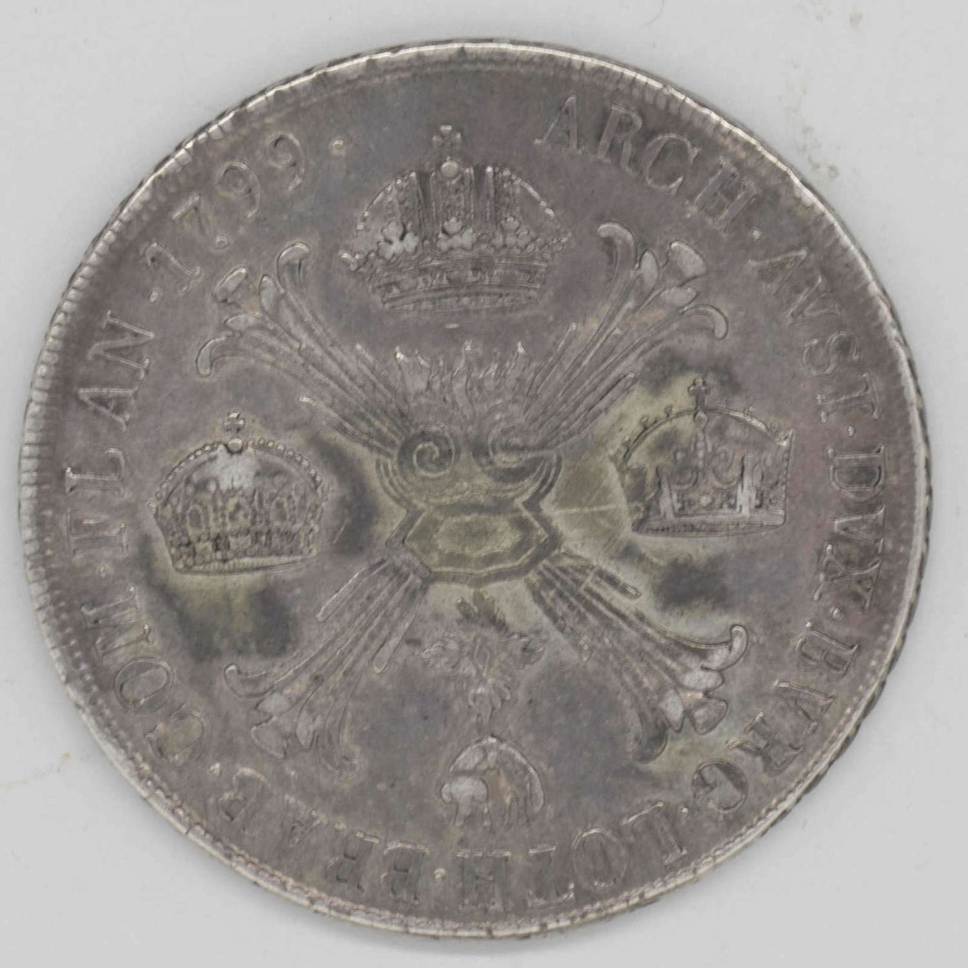 Austria Habsburg 1799, Kronentaler Franz II. Silver. Jaeger. 134 b. Mint: Milan. SS. - Bild 2 aus 2