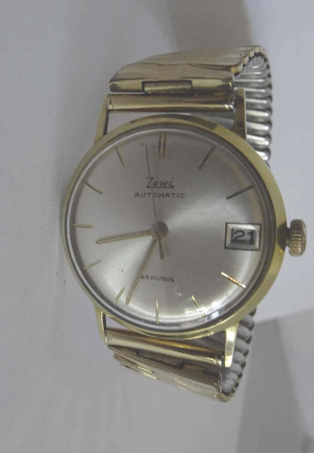 Men's wristwatch Zewi, case 585 gold, function tested. - Bild 3 aus 4