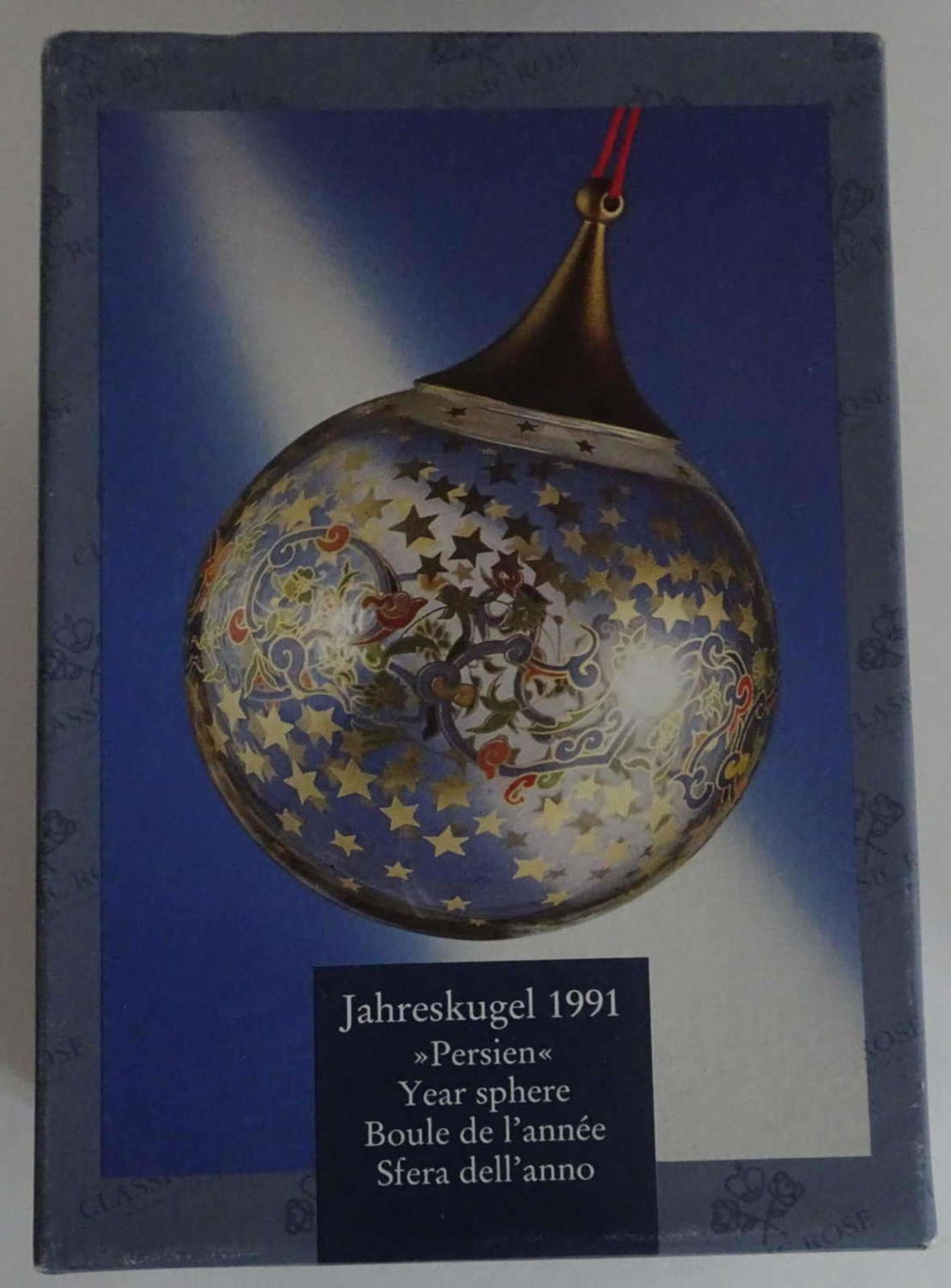 Jahreskugel Rosenthal 1991 in original box, Classic Rose - Bild 2 aus 3