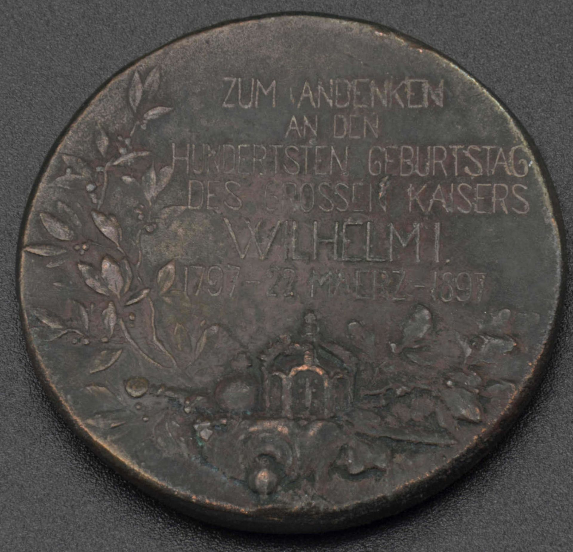 Prussia 1897, Souvenir - Medal on the 100th birthday of the great Emperor Wilhem I. Condition: F. - Bild 2 aus 2