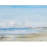 AR Ernest Burnett Hood (1932-1988) Seascape watercolour, signed lower right 32cm x 41.5cm