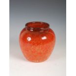 A Monart vase, shape A, mottled red, 17.5cm high.