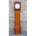 An Edwardian mahogany and brass lined longcase clock, Edward & Sons, Glasgow, the silvered