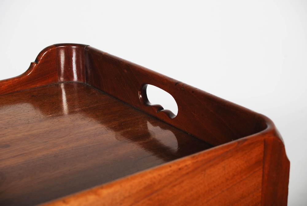 A pair of 19th century mahogany bedside lockers, the square tops with three quarter galleries and - Image 8 of 8