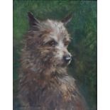 AR John Murray Thomson RSA RSW PSSA (1885-1974) Portrait of a Cairn Terrier oil on panel, signed