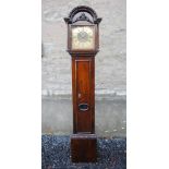 An 18th century and later oak longcase clock, Tho. Kilgoure, Invernese, the brass dial and brass