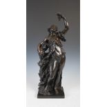 After Clodion, a 19th century bronze figure of a Classical maiden, signed in the bronze and