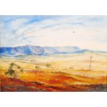 William Hunter (Australian, 20th century) Hills of Arkaba oil on panel, signed lower right 19cm x